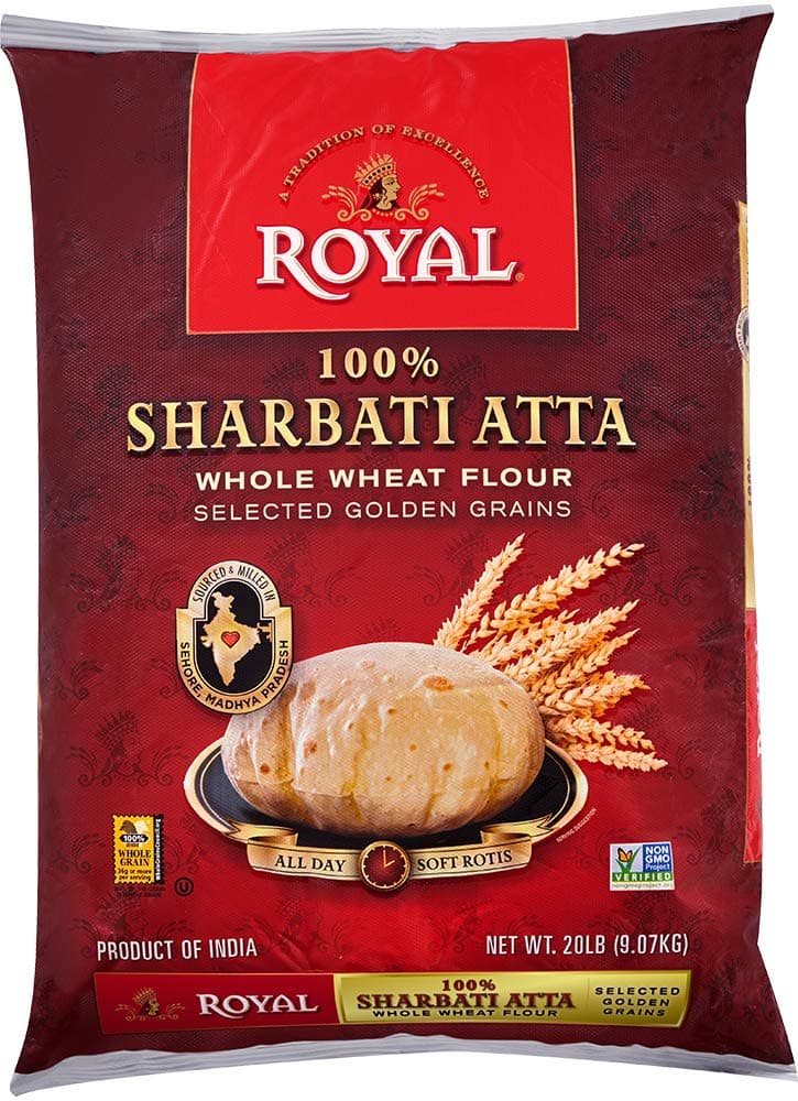 Royal Sharbati Atta Flour, 20 Pound