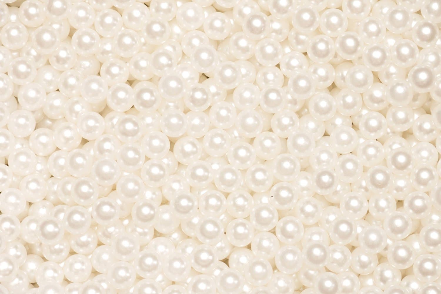 100 x No-Hole Pearls 12mm - Deco wedding - shiny wax beads - Set - 12mm - White