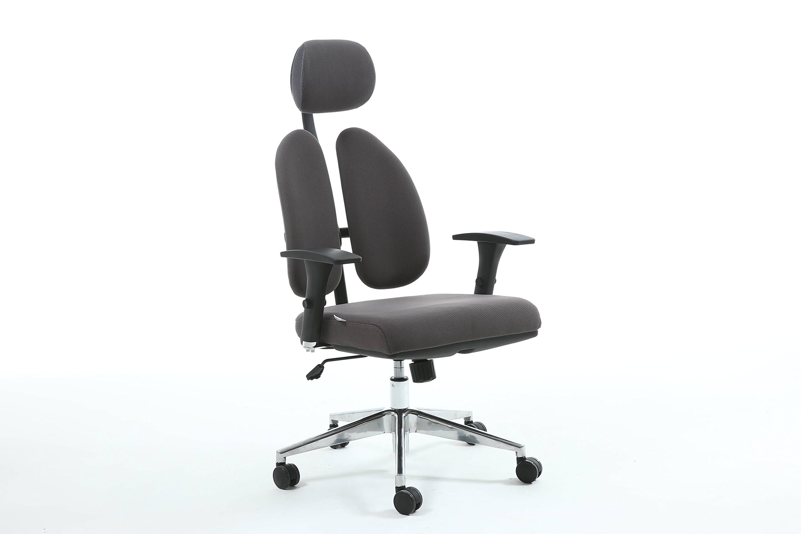 DaKang Modern Ergonomic Mid & Double Back Health Lumbar Support Task Office Chair (Grey,Mesh)