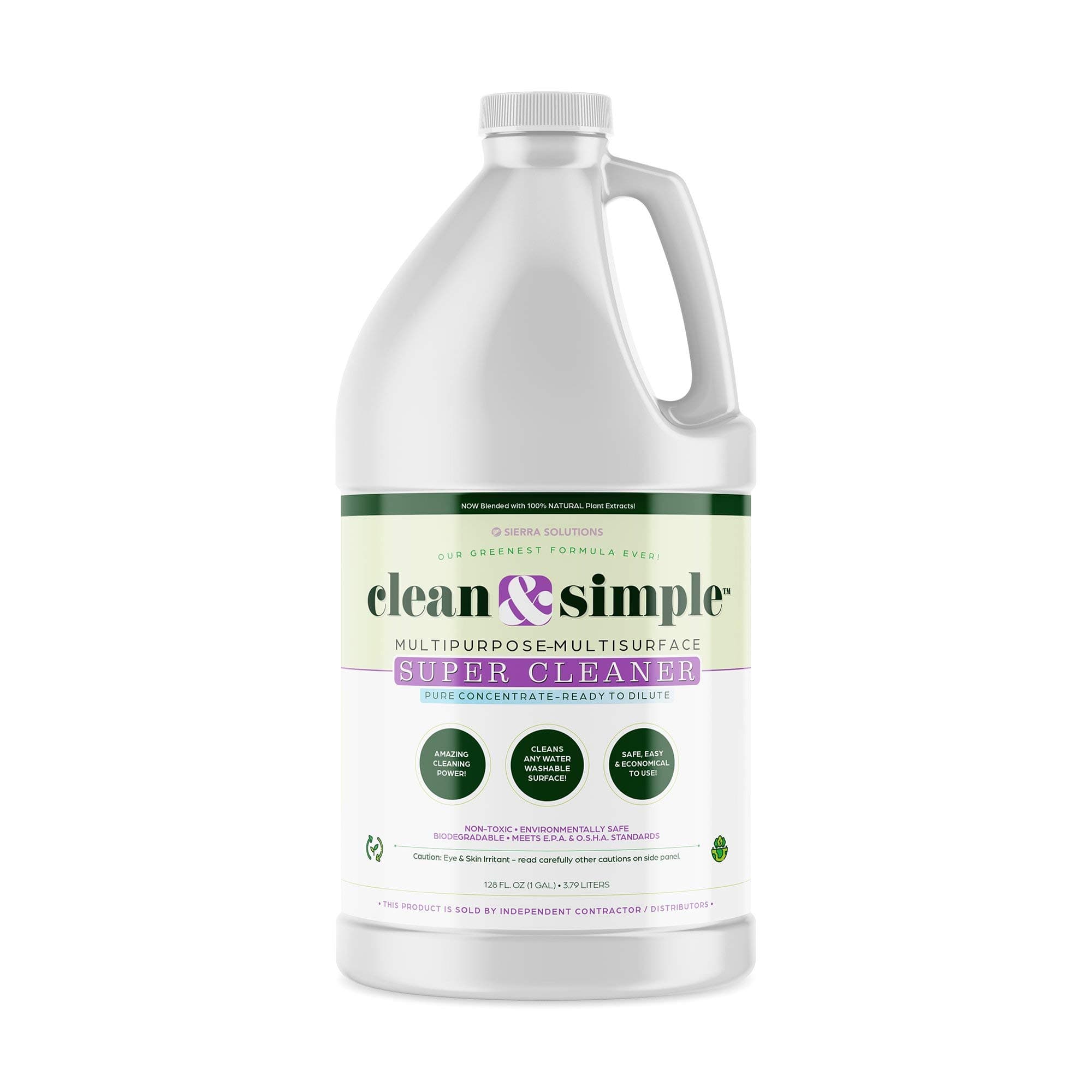 - clean & simple™ SUPER CLEANER - Concentrated All-Purpose, Multi-Surface Cleaner, Non-Toxic, Biodegradable