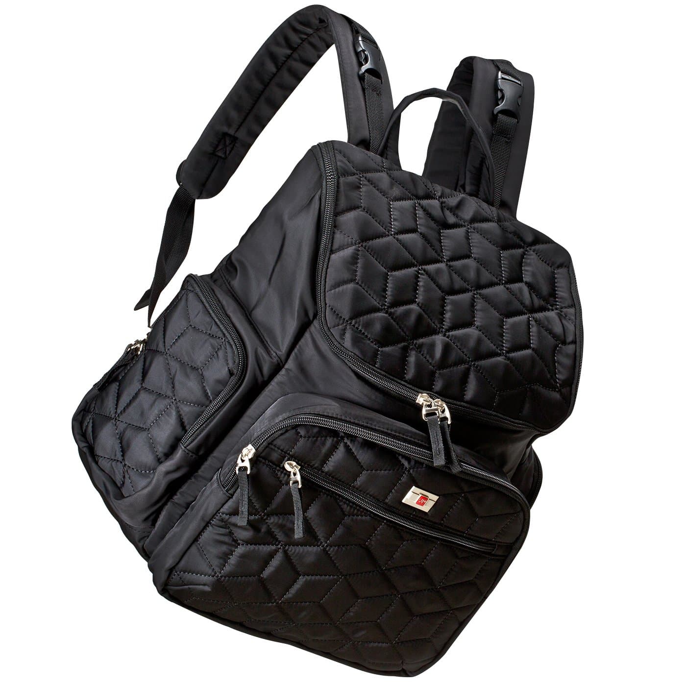 AROHA Baby Backpack Diaper Bag for Women Men with Insulated Pouch and Changing Pad for Mommy and Dad (Black)