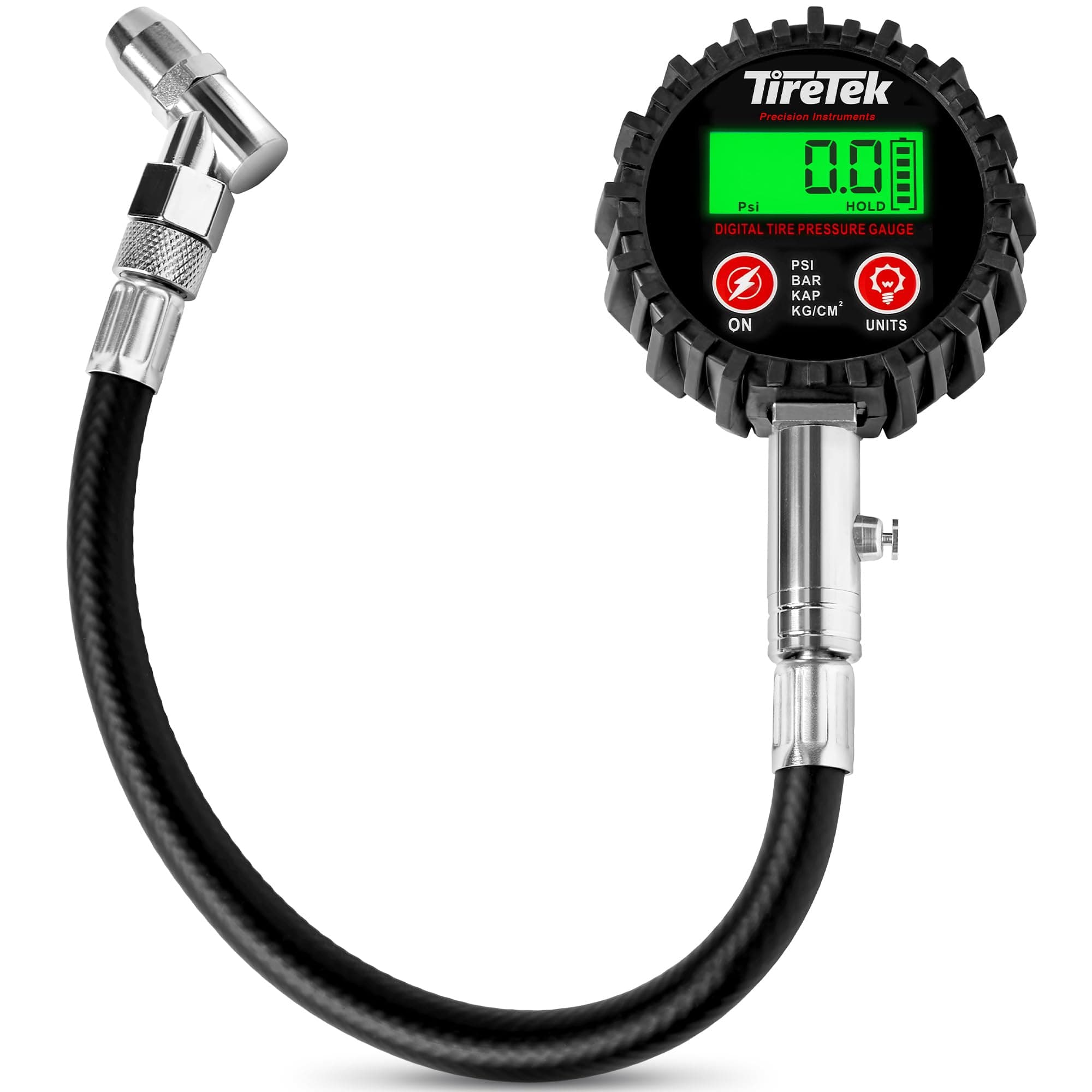 Digital Tire Pressure Gauge (200 PSI) - Heavy Duty Tire Gauge (Stainless Steel) - MotCertified ANSI - Air Gauge Tire Pressure - Easy to Read