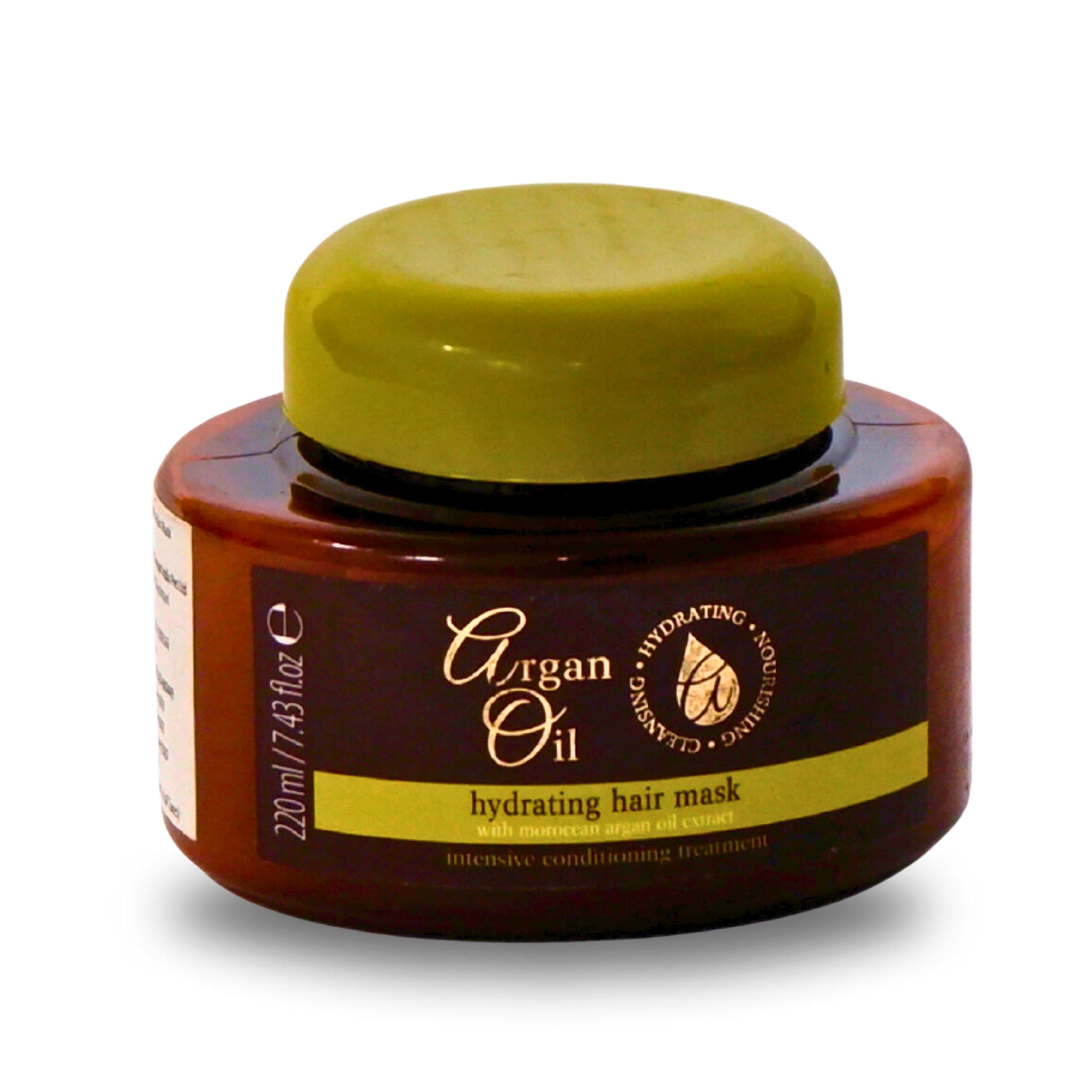 MOROCCAN ARGAN OIL HAIR MASK for Dry & Frizzy Hair with Keratin & Sweet Orange, Smoothening Hair, Deep Conditioning & Hair Fall Control, for Men & Women 220 ml