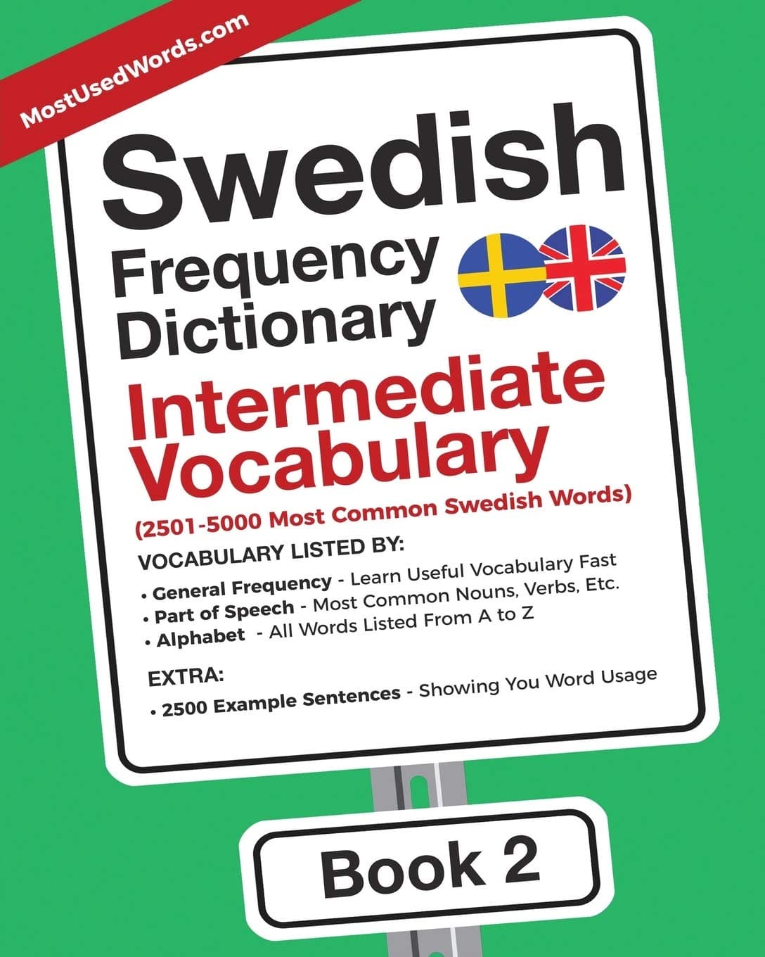 Swedish Frequency Dictionary - Intermediate Vocabulary: 2501-5000 Most Common Swedish Words: Volume 2 (Swedish-English)