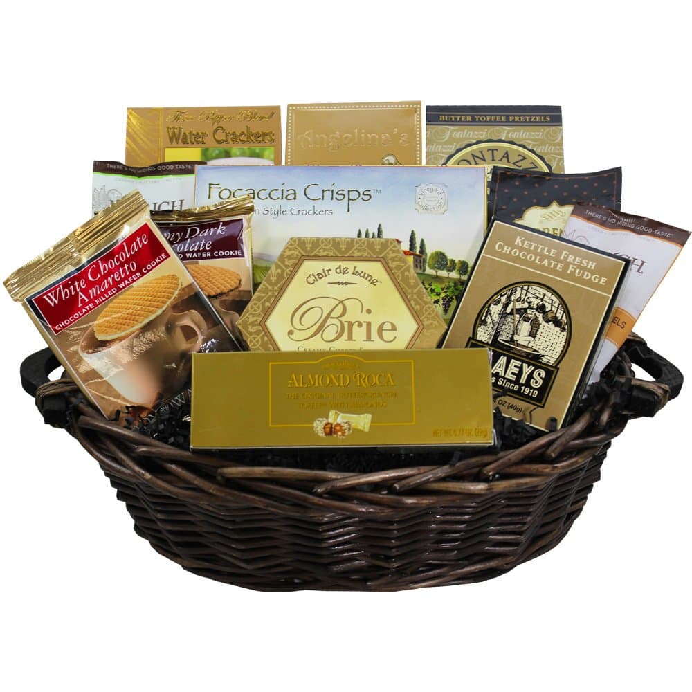 Classic Gourmet Food and Snack Gift Basket, Medium (Candy Option)