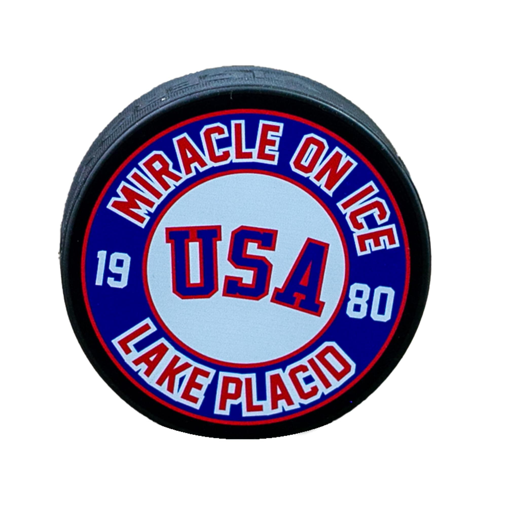 USA Hockey Miracle on Ice 1980 Lake Placid Olympics Hockey Puck | Made by Inglass - Official NHL Puck Supplier | Officially Licensed (US2405)