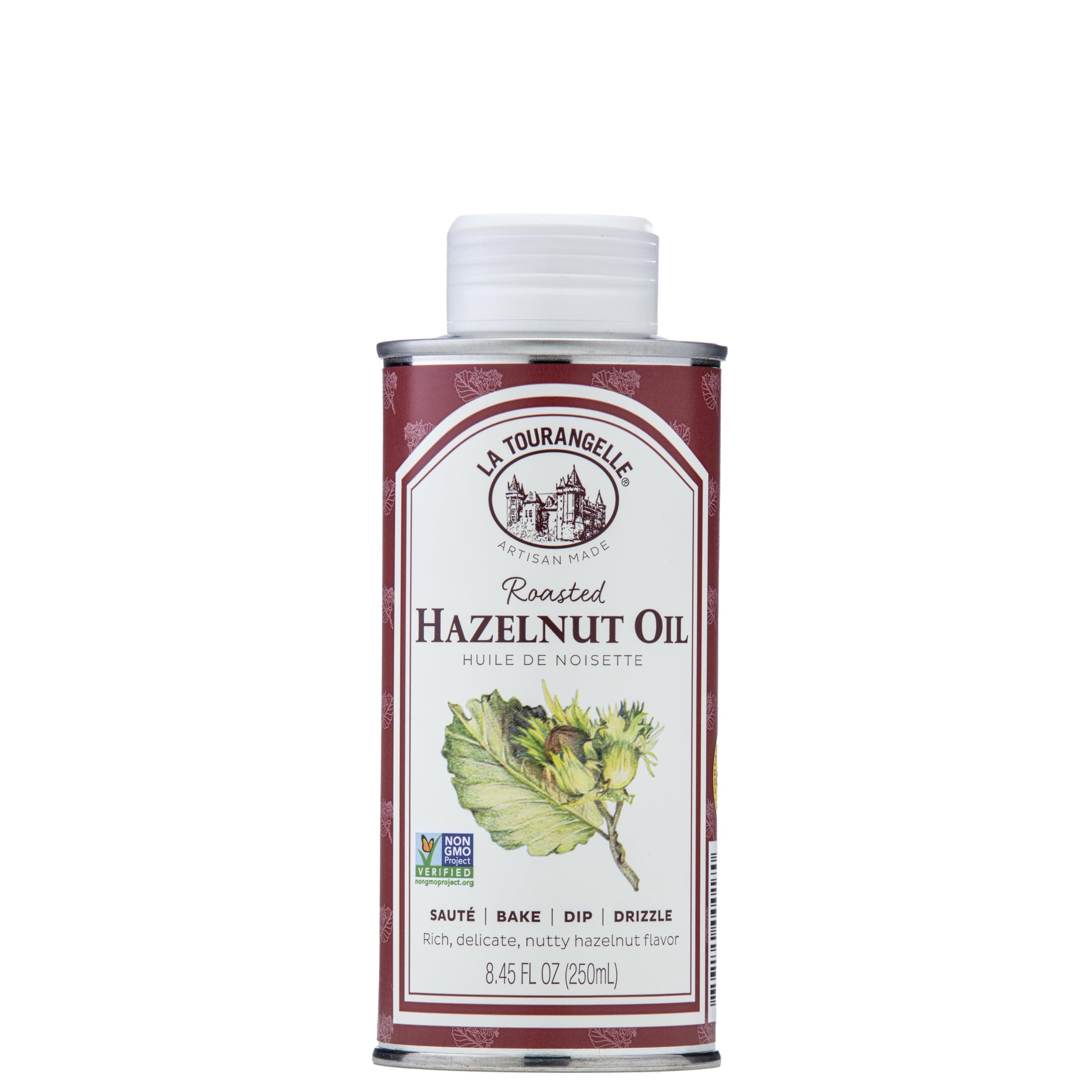 Roasted Hazelnut Oil, High-Oleic Oil Great for Baking, Stir-Frying, and Vinaigrettes, 8.45 fl oz