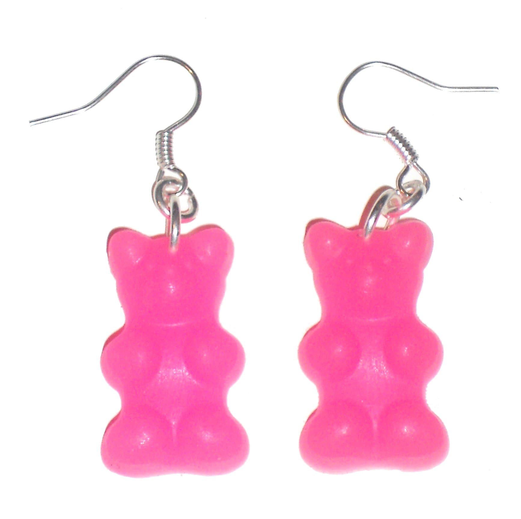 Gummy Bear Candy Earrings Pink