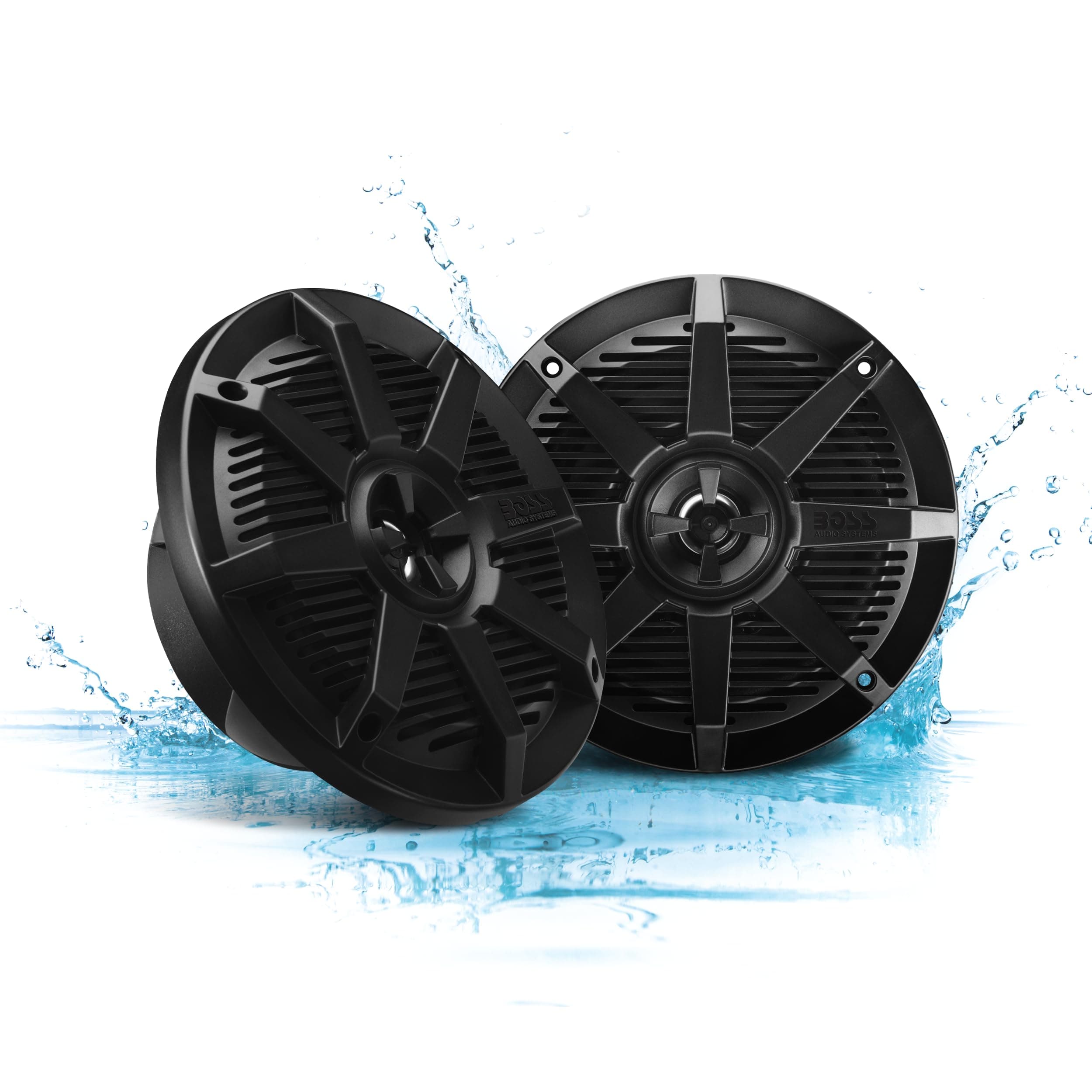 MR62B 200 Watt Per Pair, 6.5 Inch, Full Range, 2 Way Weatherproof Marine Speakers Sold in Pairs, Black