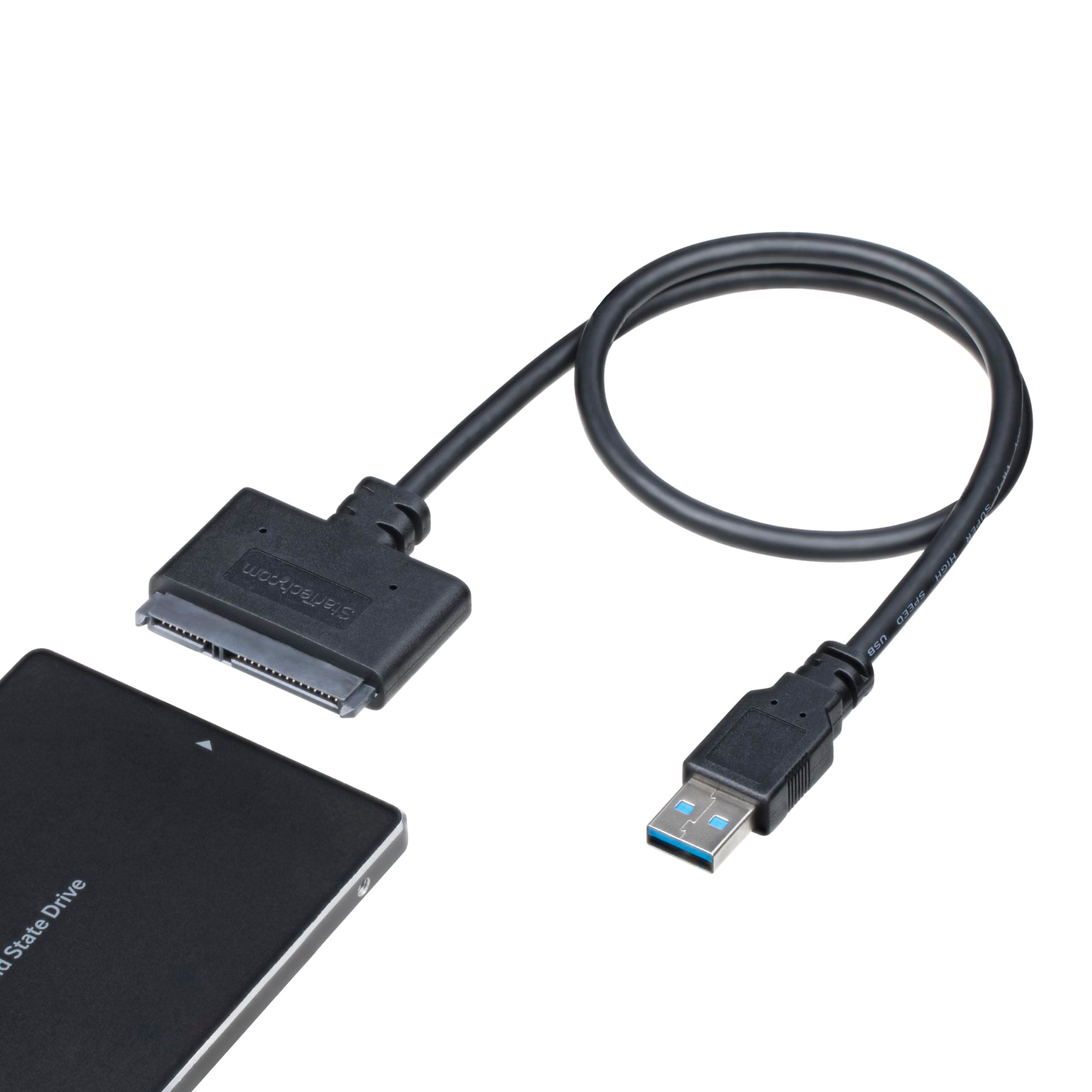 StarTech.com SATA to USB Cable - 3.0 2.5â€ III Hard Drive Adapter External Converter for SSD/HDD Data Transfer (USB3S2SAT3CB)
