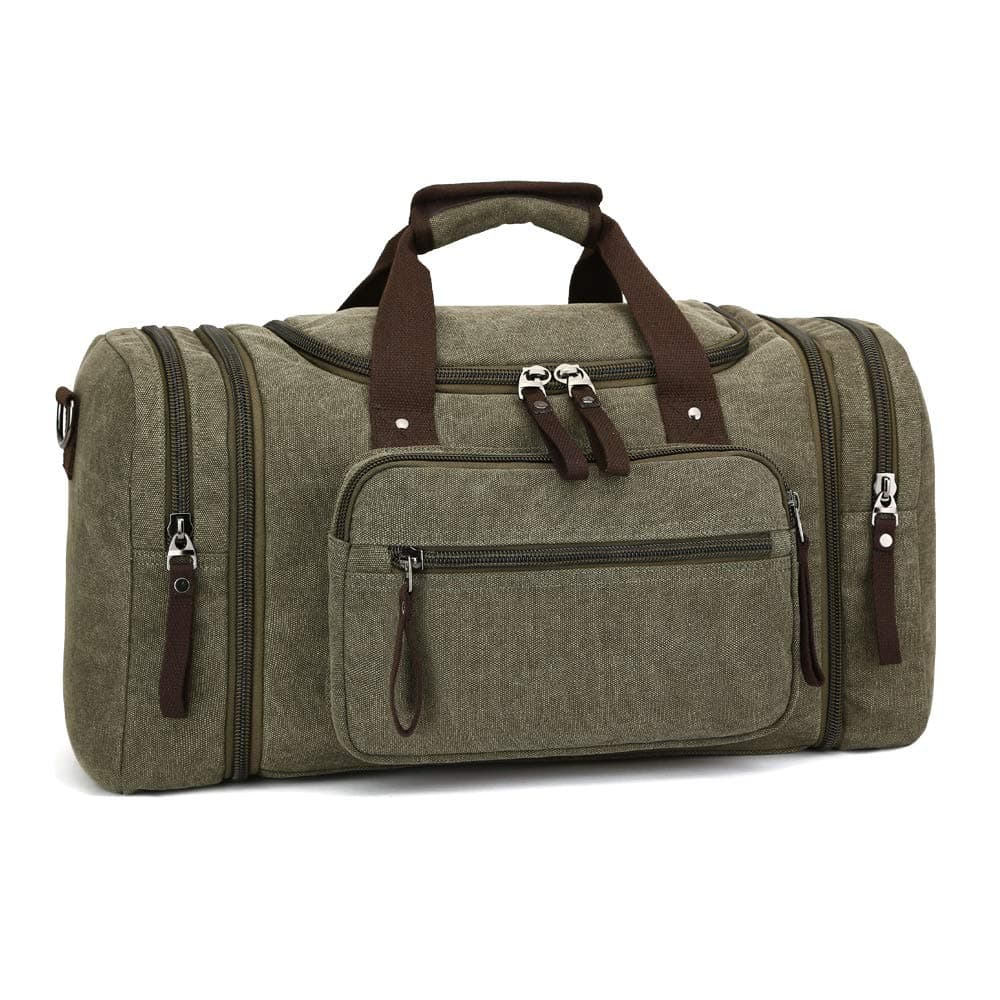 LOSMILELarge Travel Duffles, Duffel Bag, Holdall Traveling Bags Weekend Bag Overnight Bag Carry On Luggage, Green, XL