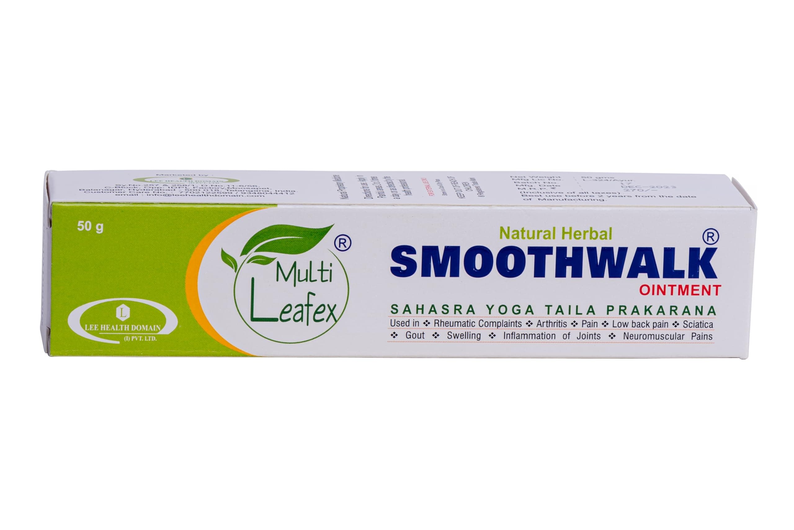 Smoothwalk Ointment 50Gm, Knee Pain, Joint Pain, Suitable For Back Pain & Shoulder,Arthritis Related Pain, Muscle Pain100% Ayurvedic Formula