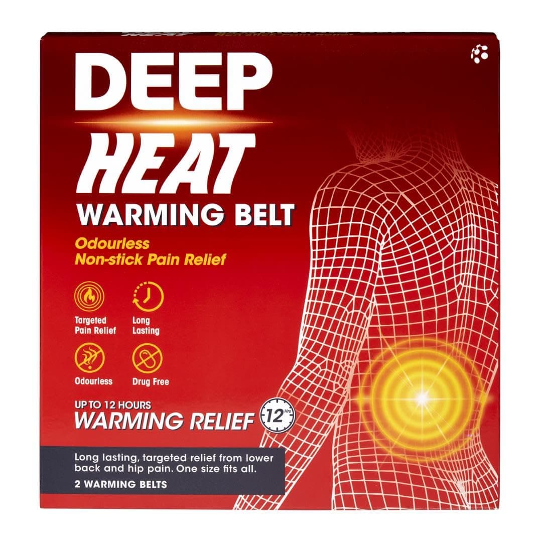 Warming Belt, Long Lasting Pain Relief Heat Therapy (Pack of 2 Belts)