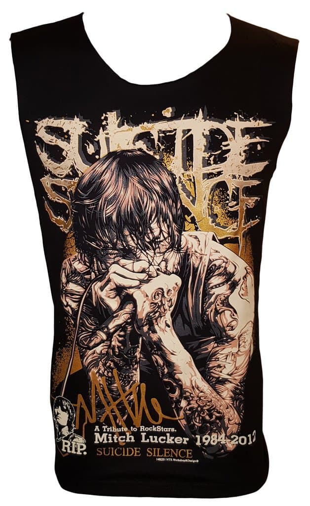 Mitch Lucker Suicide Silence American Musician and Lead Singer Sleeveless Shirt Black