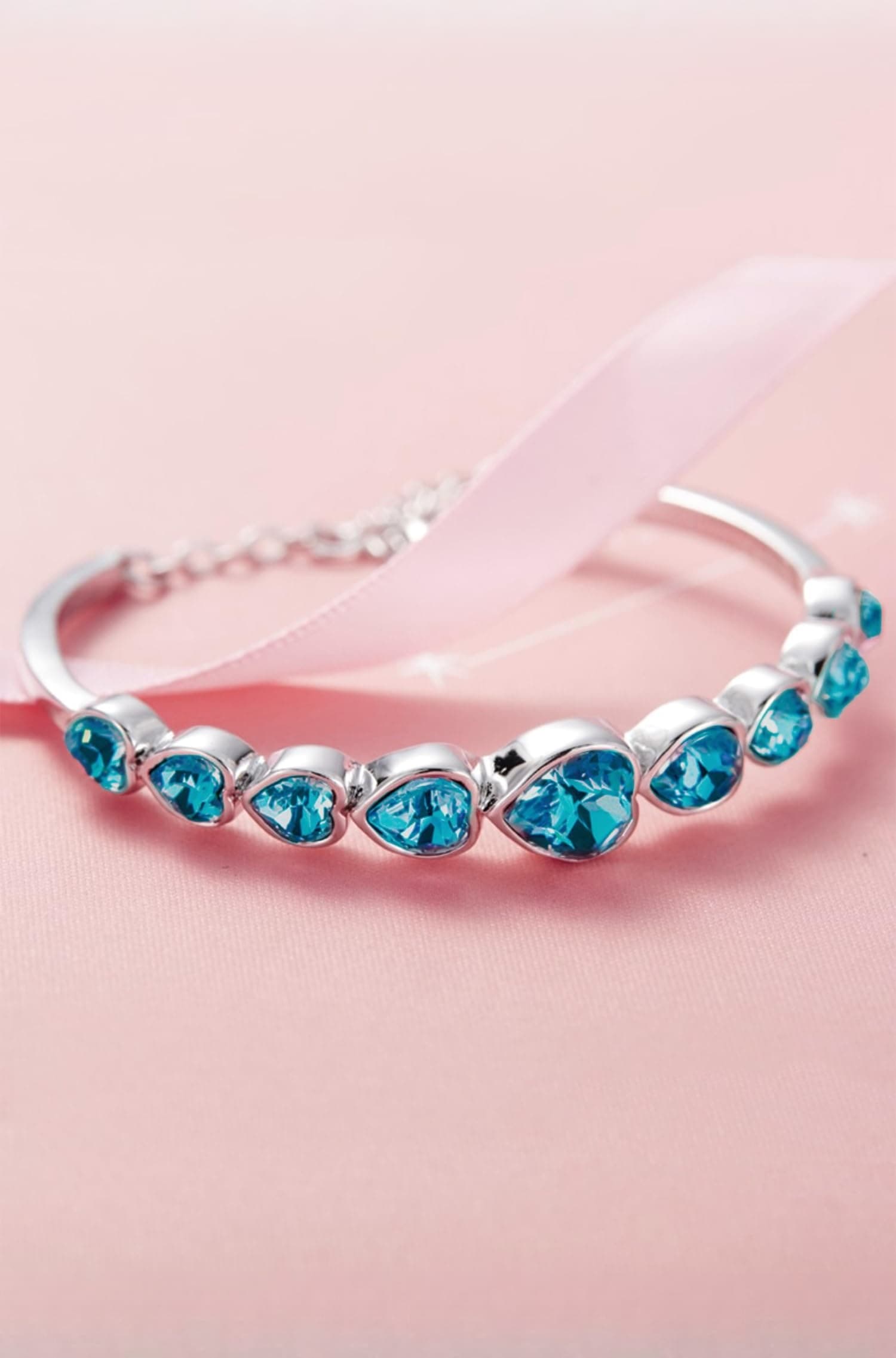 Yellow Chimes Bracelet for Women and Girls | Fashion Multicolor Crystal Bracelets for Women and Girls | Heart Shaped Silver Toned Bracelet | Birthday Gift for Girls and Women