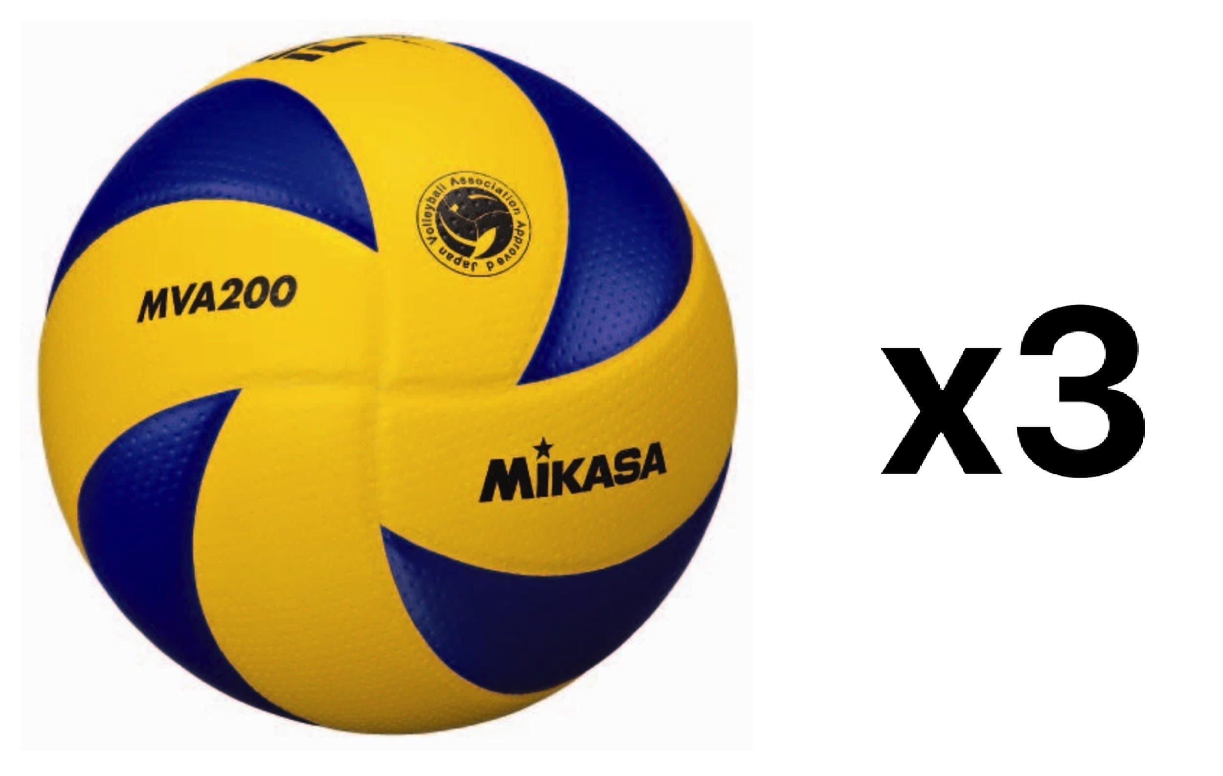 Mikasa FIVB Volleyball Official 2012 Olympic Game Ball Dimpled Surface, 3-Pack