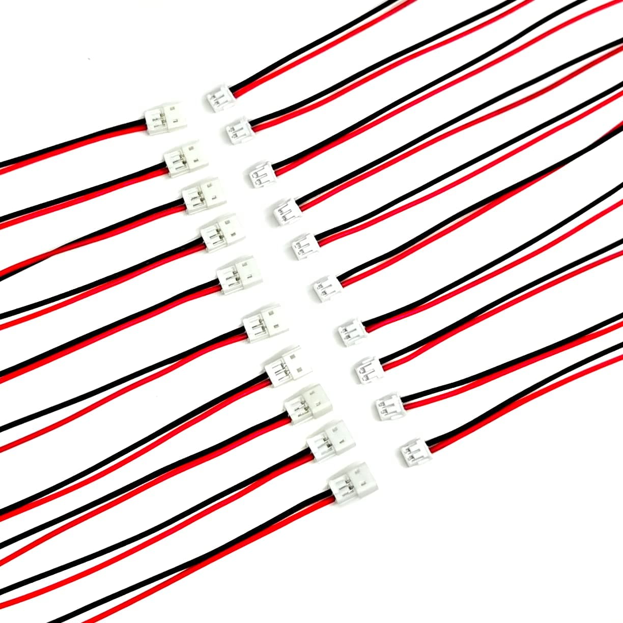 10pairs 24AWG JST ZH1.5mm 2PIN Micro Electrical Male and Female Connector Plug with 150mm Wire Cables
