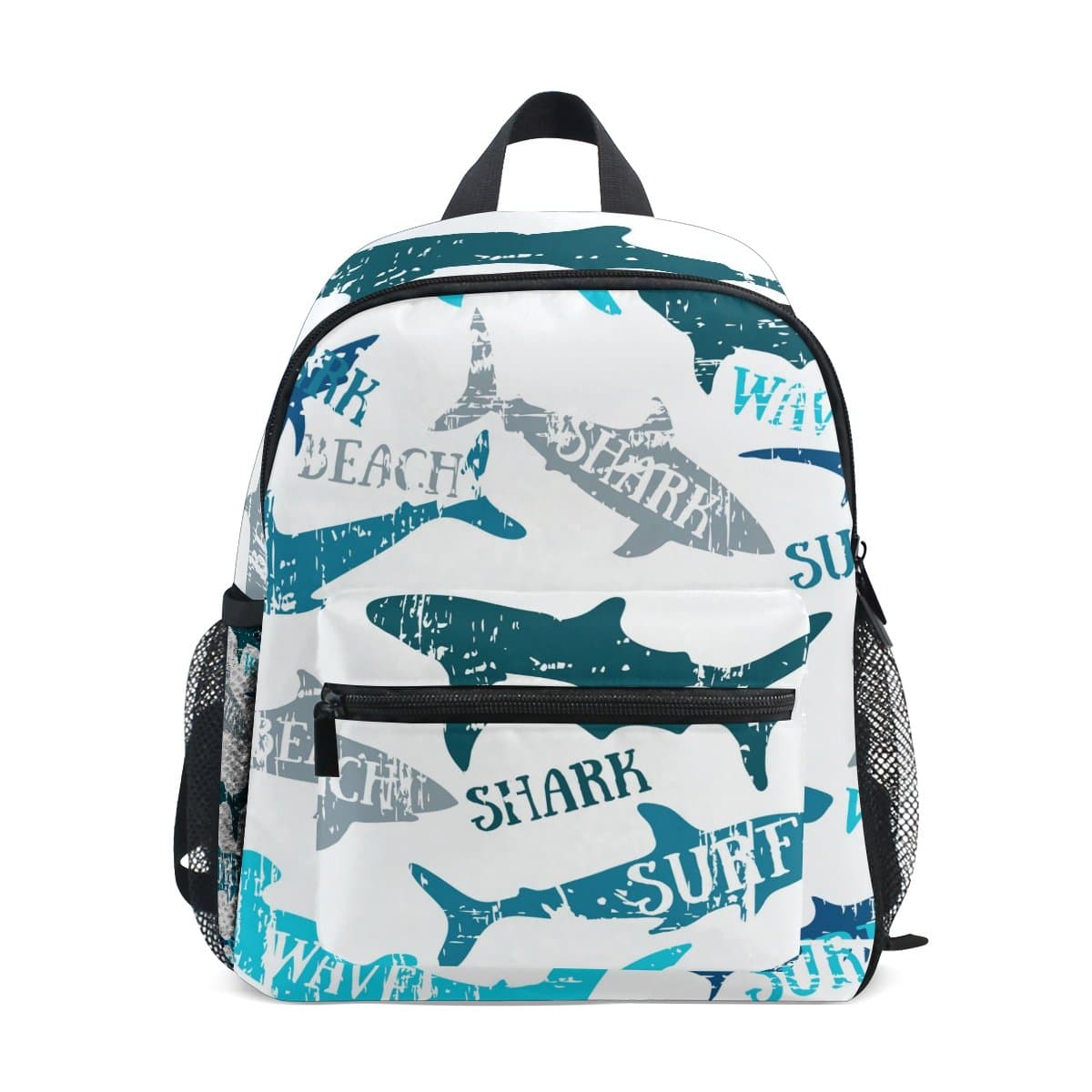 Jeansame Kids Backpack Children's Schoolbag Book Bag for Kindergarten Toddler Boys Girls Summer Tropical Ocean Sea Shark