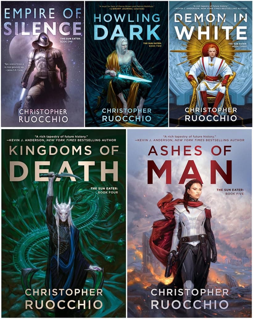 Sun Eater Series 5 Books Set - Empire of Silence, Howling Dark, Demon in White, Kingdoms of Death, Ashes of Man Paperback – March 12, 2024