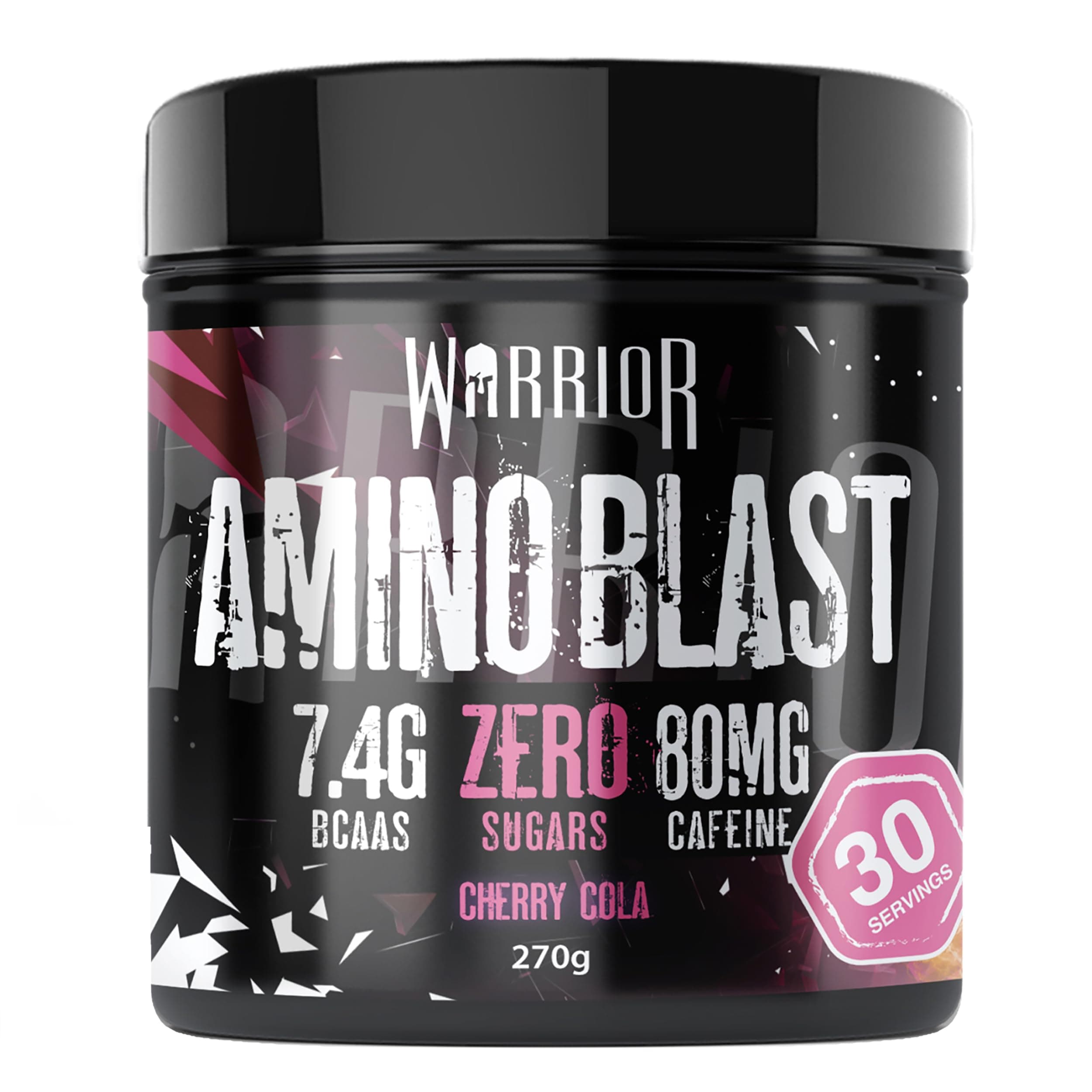 Warrior Amino Blast BCAA Powder 270g – Fruit Salad Flavour, BCAA Supplement for Muscle Recovery, Energy, Endurance, Hydration, Pre & Post Workout Nutrition - Cherry Cola