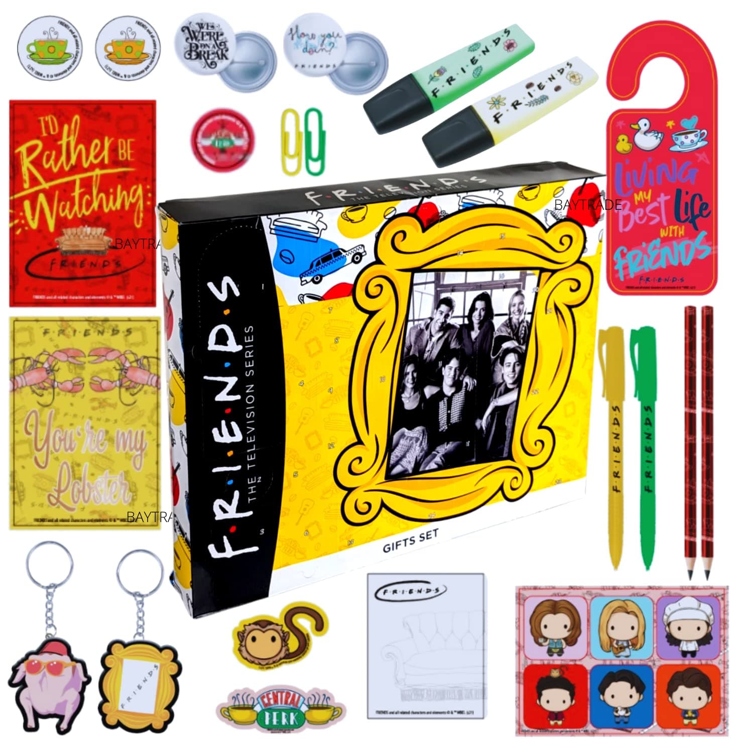 Friends advent calendar 2022 Stationery gifts for women Kids Boys Girls Teens Adult Men - Central Perk Friends Merchandise TV show gifts - Stationary advent calendar 2022