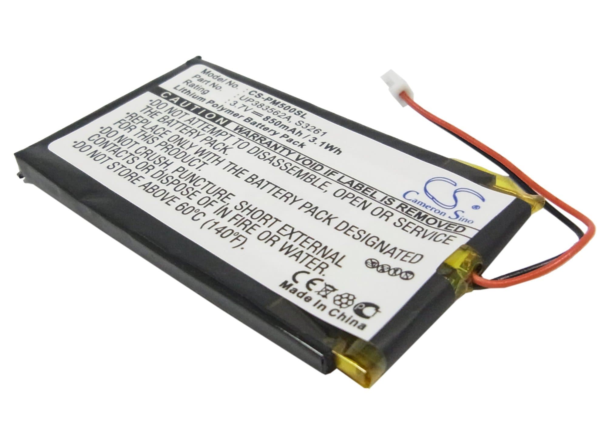 Replacement Battery for Palm M500, M505, M515 Part NO IA1TB12B1, ICF383461, LAB363562B