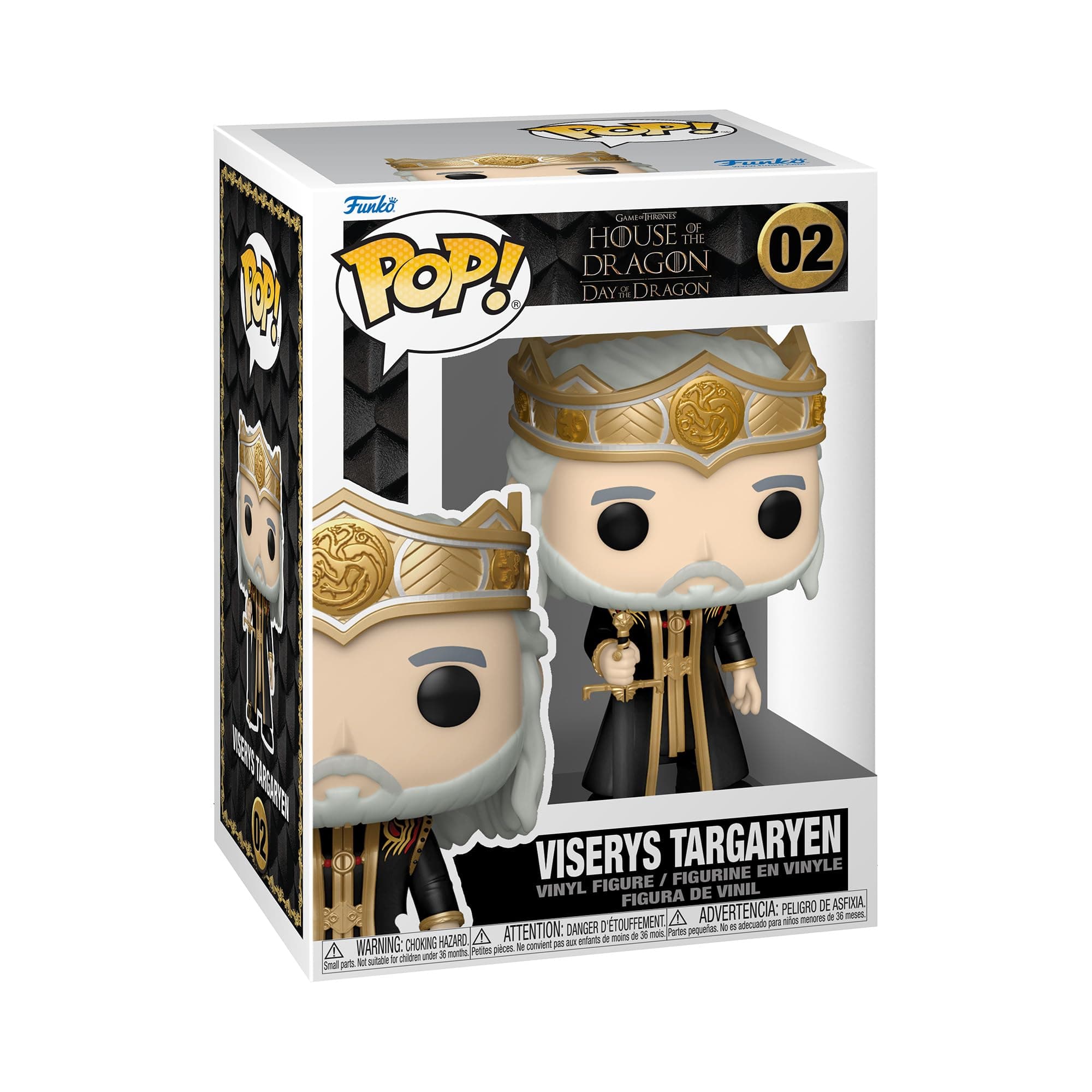 POP! TV: HotD - King Viserys Targaryen Targaryen - House Of the Dragon - Collectable Vinyl Figure - Gift Idea - Official Merchandise - Toys for Kids & Adults - TV Fans