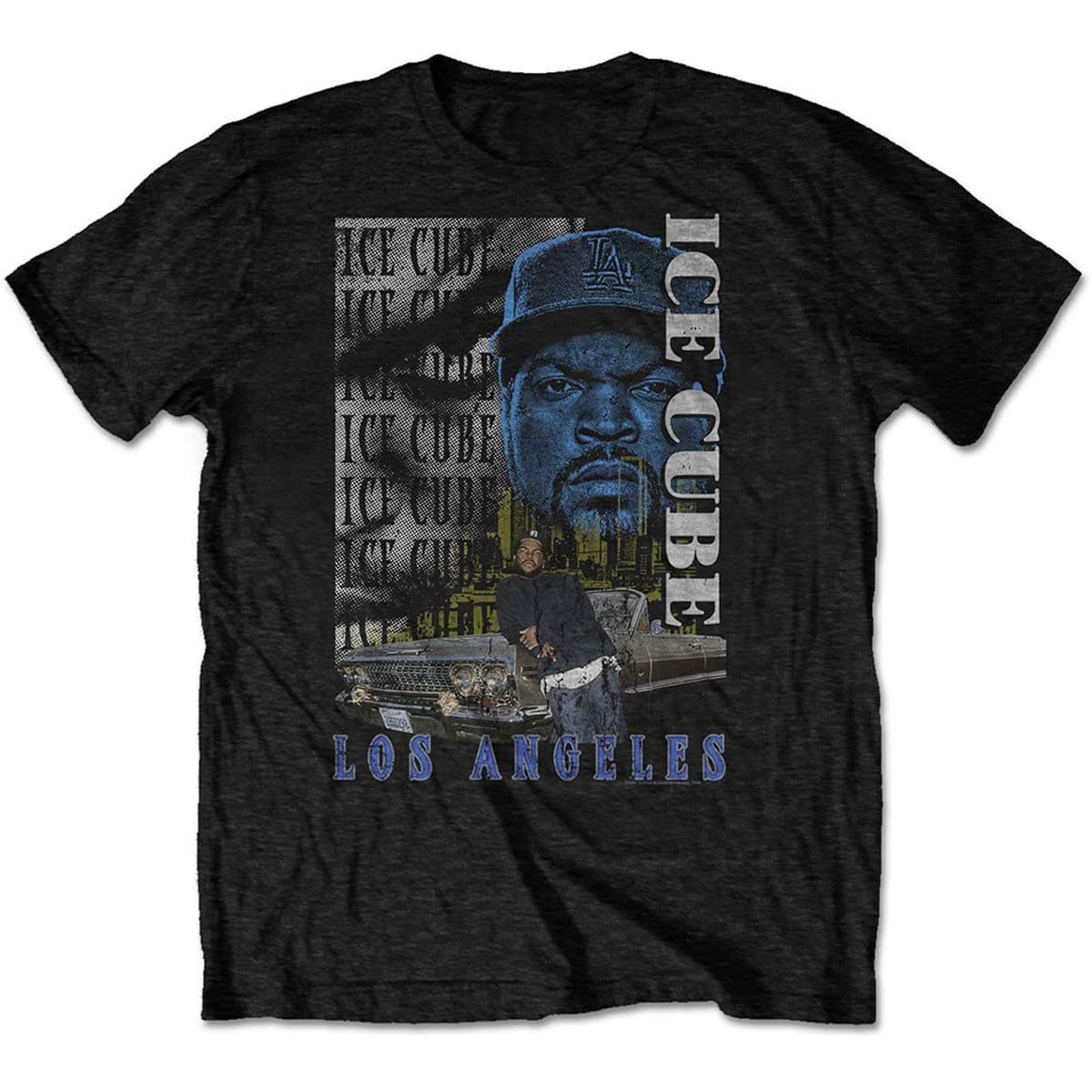 Rock OffIce Cube Los Angeles California NWA N.W.A. Official Tee T-Shirt Mens Unisex (Small) Black