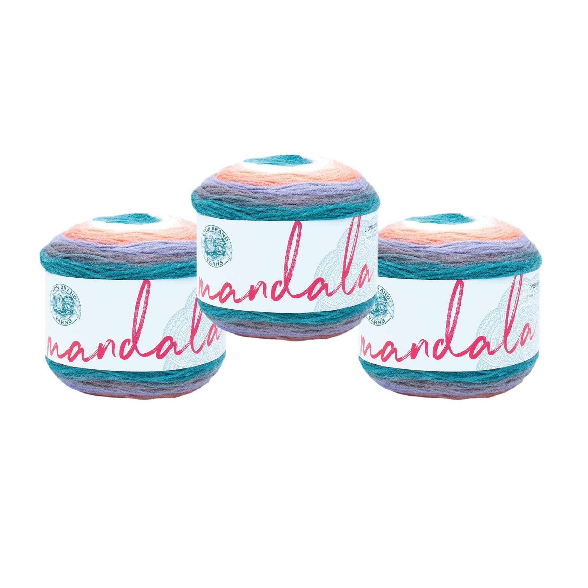 Lion Brand Yarn 525-210-3 Yarn, 3-Packs, Pegasus, 3 Pack