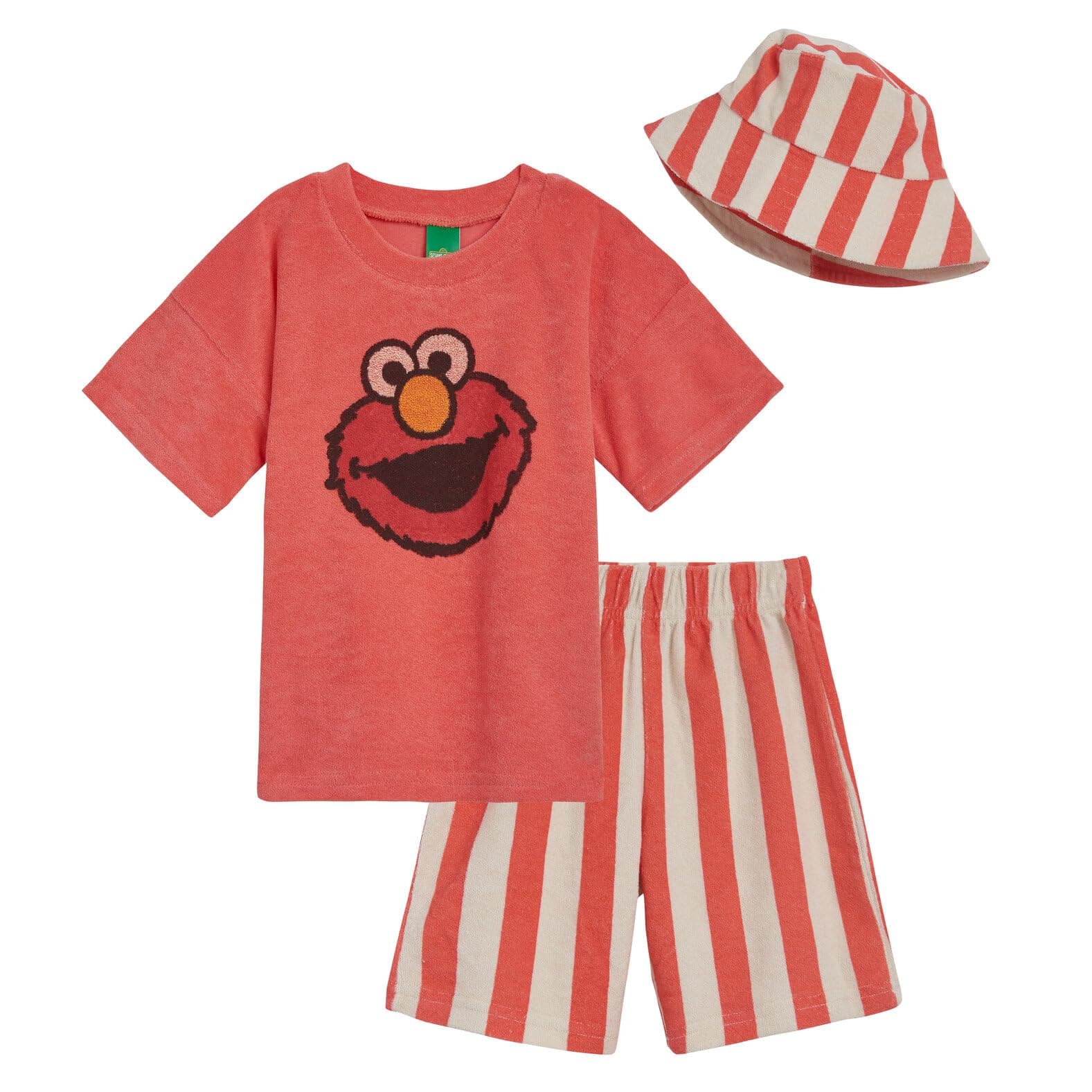 Elmo T-Shirt Shorts and Hat 3 Piece Outfit Set Infant to Toddler