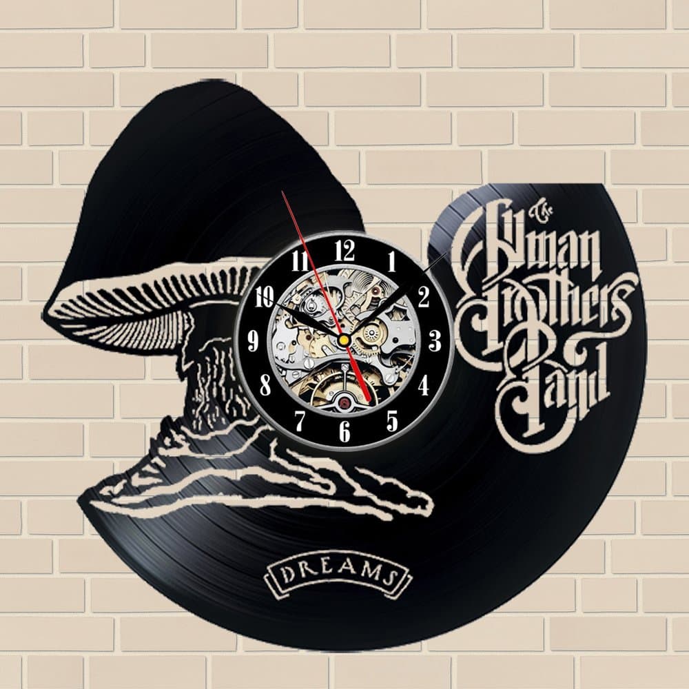 Popular Music Bands Vinyl Wall Clock 12 in(30cm) Black Decor Modern Decorative Vinyl Record Wall Clock This Clock is A Unique Gift to Your Friends and Family for Any Occasion