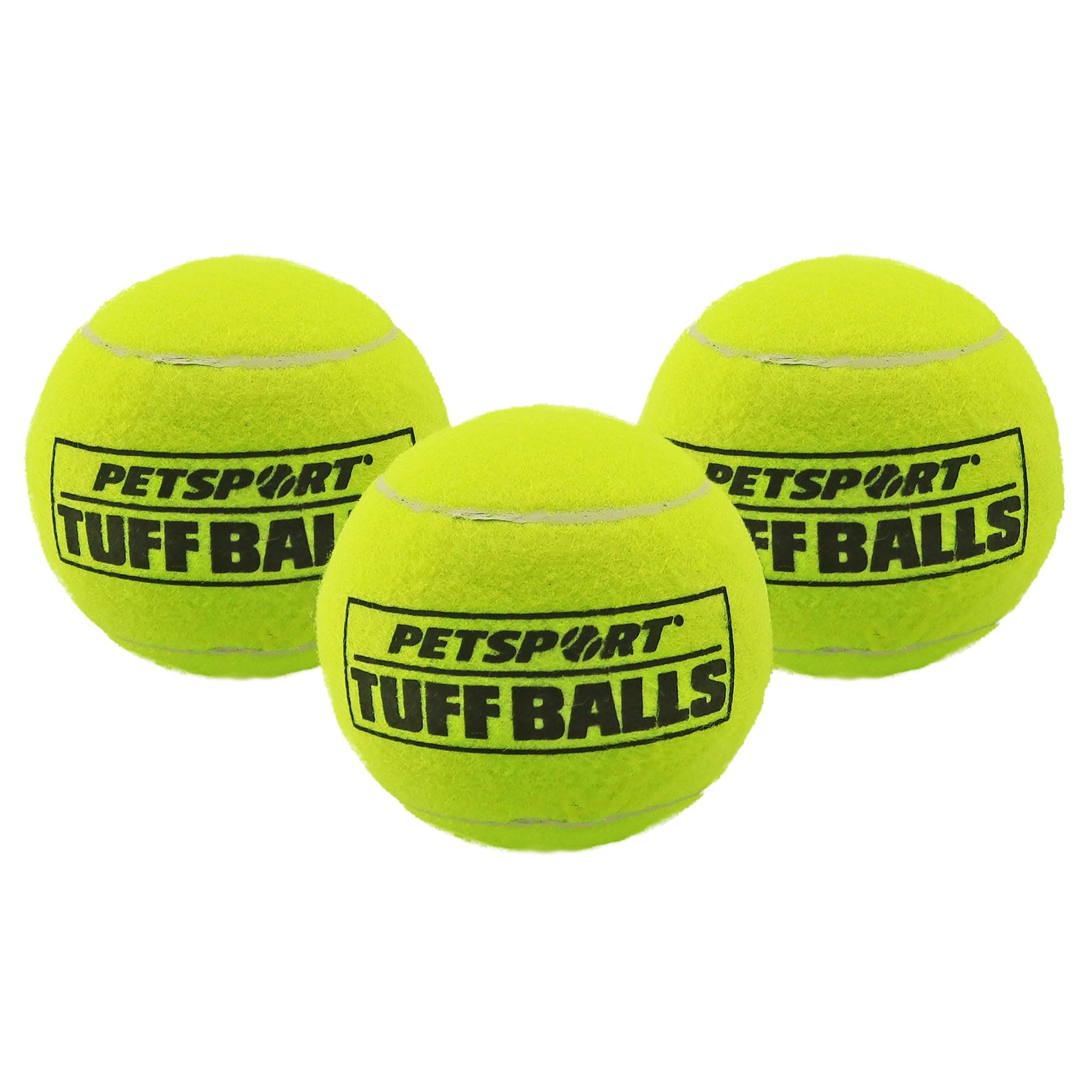 PetSport USA 4" Giant Tuff Balls for Large Dogs [Pet Safe Non-Toxic Industrial Strength Tennis Balls for Exercise, Play Time & Dog Training](3 Pack)