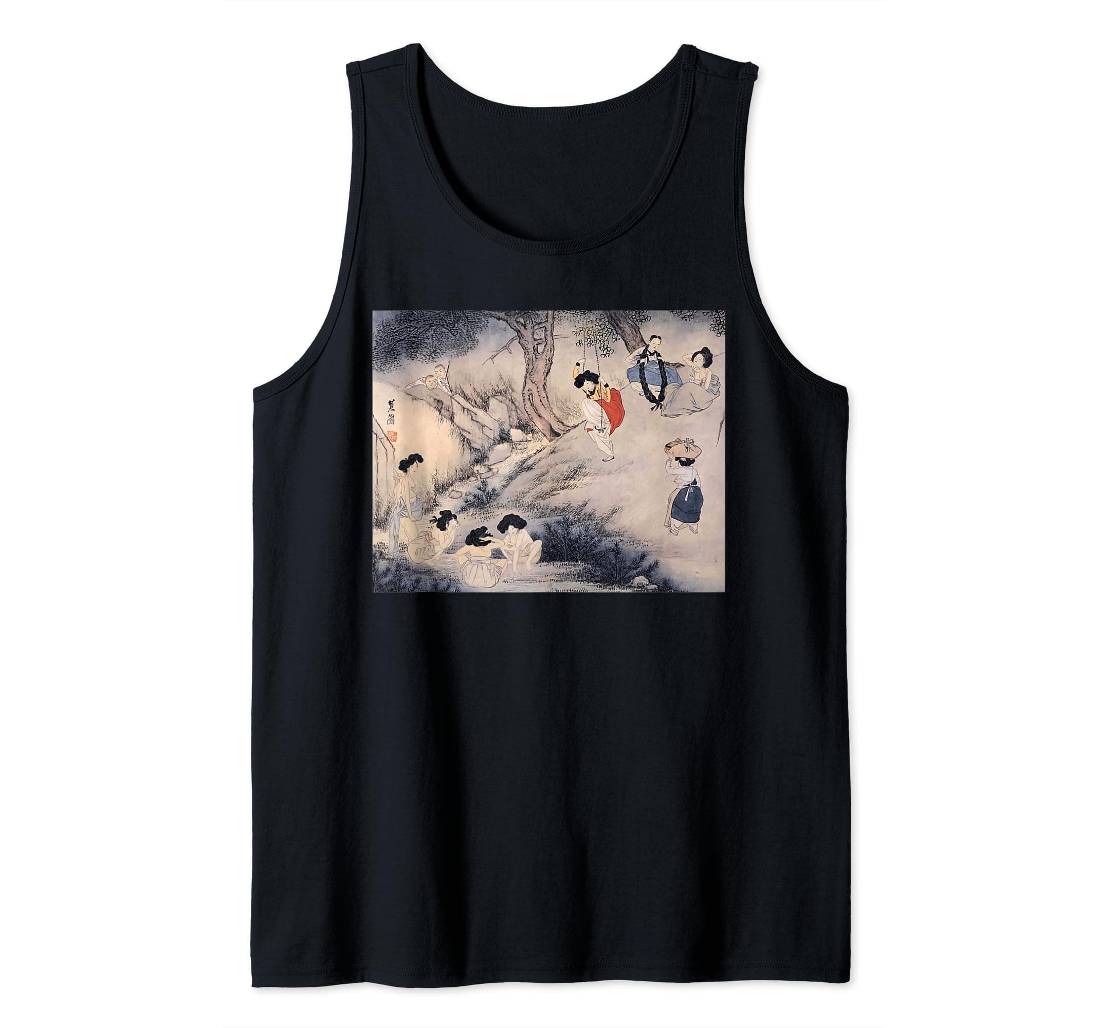 Feng Shui Chinese Calligraphy Kanji Art Painting Culture Tank Top