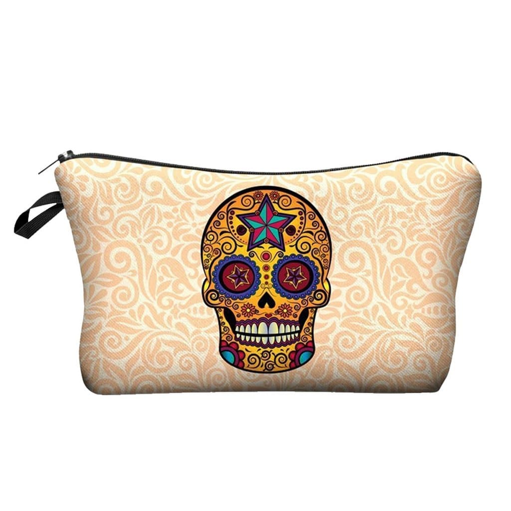Skull 3D Women Travel Handbag In Hand Makeup Bag Clutch Storage Cosmetic Cases