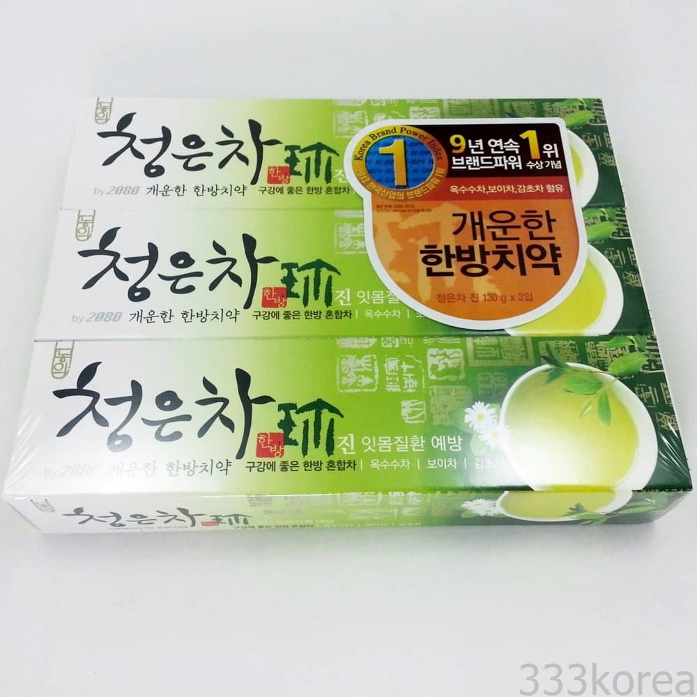 2080 ChungunTea Herbal Tea Toothpaste Dental Clinic by Korean Oral Care 130g x 3