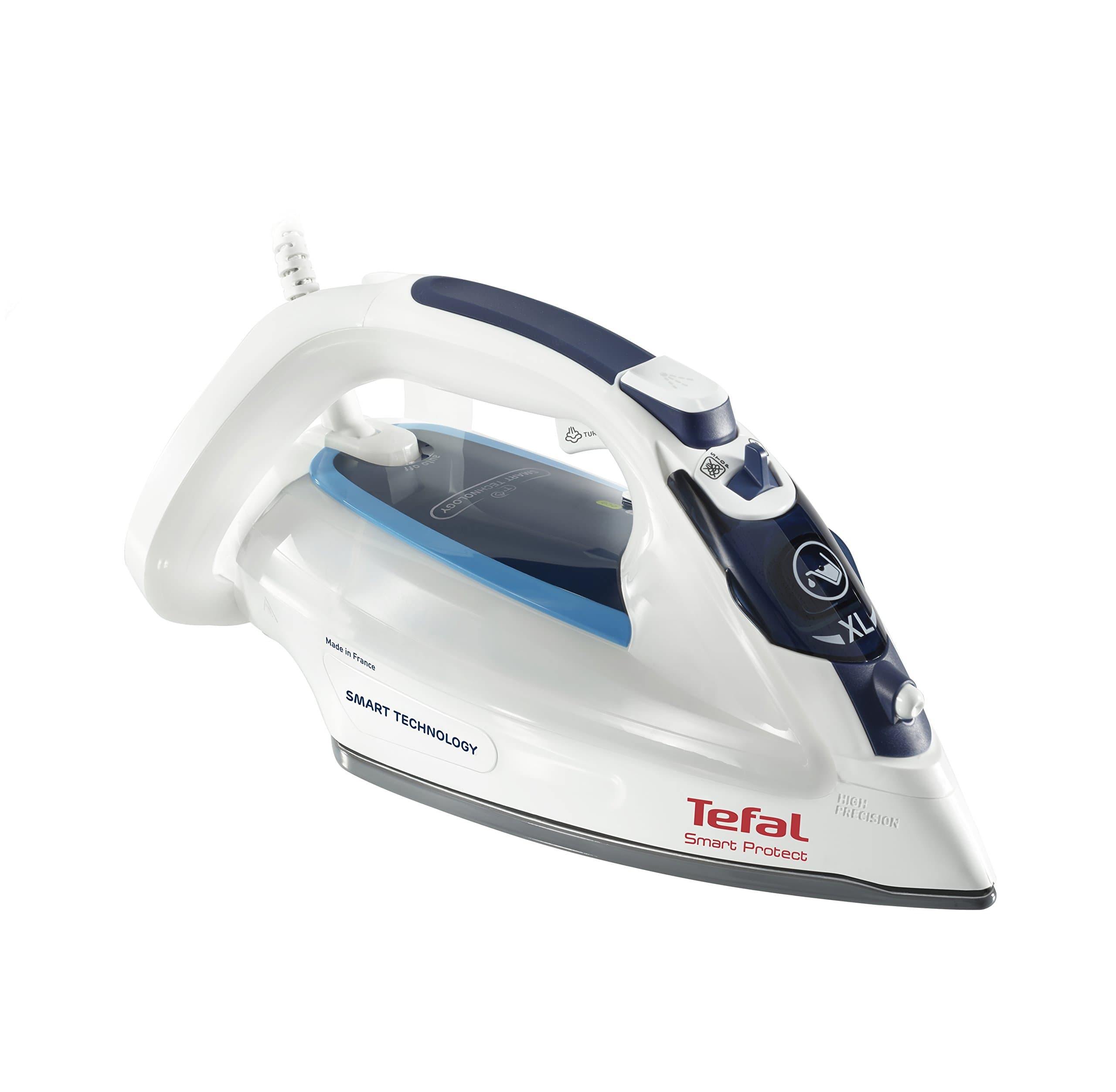 Tefal Steam Iron, Smart Protect, 2600 W, White/Blue, FV4980