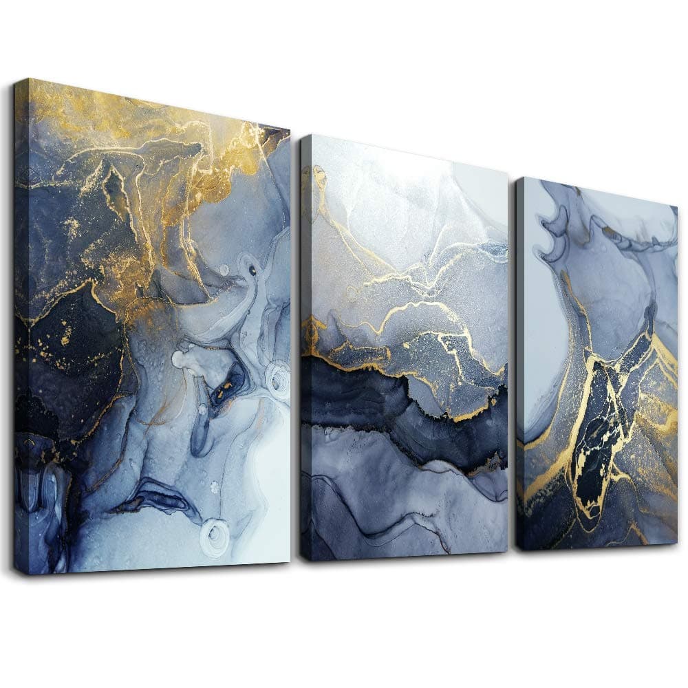 Abstract Wall Decor for Living Room Bedroom Wall Art, Ink painting Wall Artworks Hang Pictures for Office Decoration, 12x16inch/Piece, 3 Panels Home Posters