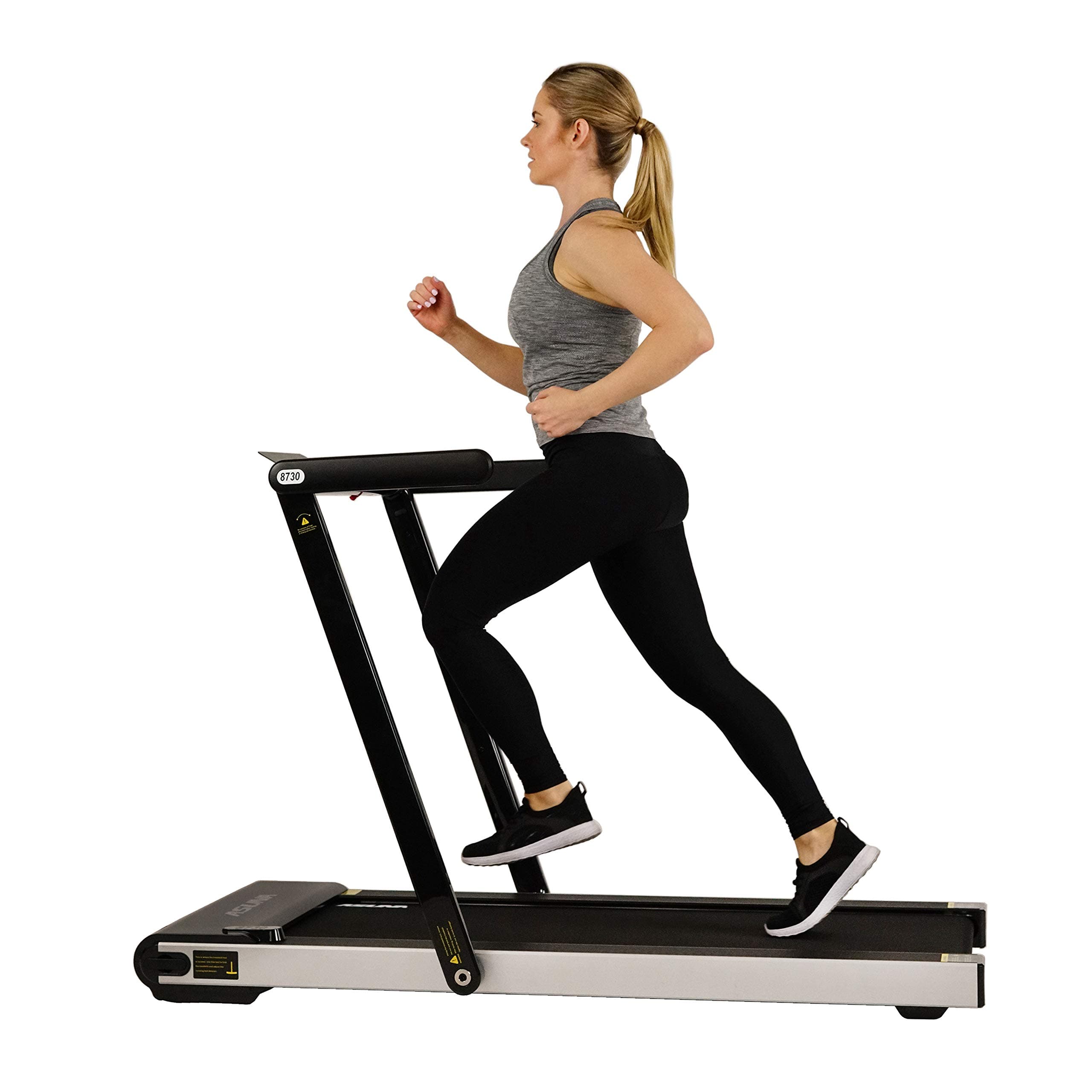 Sunny Health & Fitness ASUNA Premium Slim Folding Treadmill Running Machine with Speakers for Home Gyms