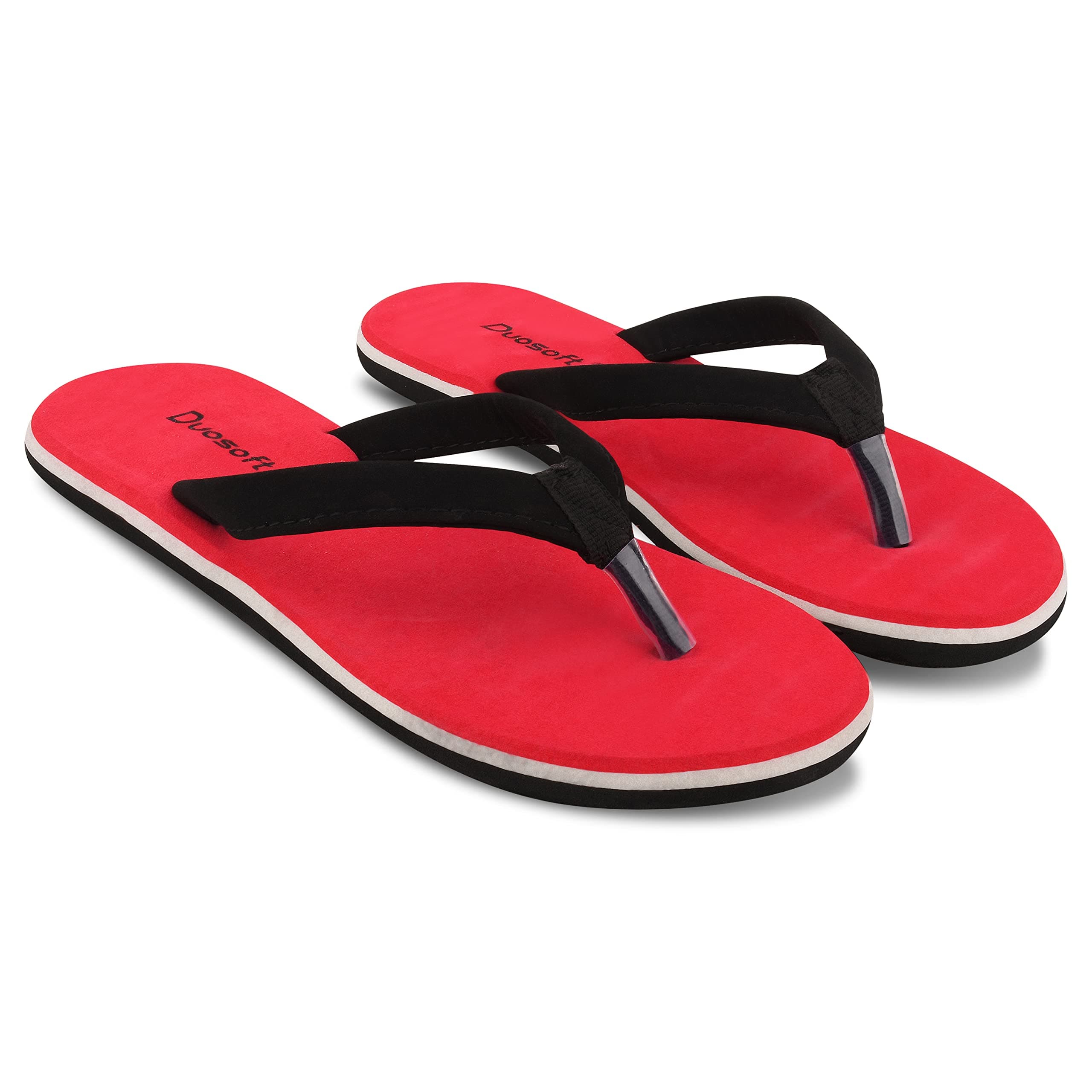 Doctor Walk Flip Flops with Comfortable Footpad, Soft Straps, Anti-Skid Design, Black and White Slipper for Women's