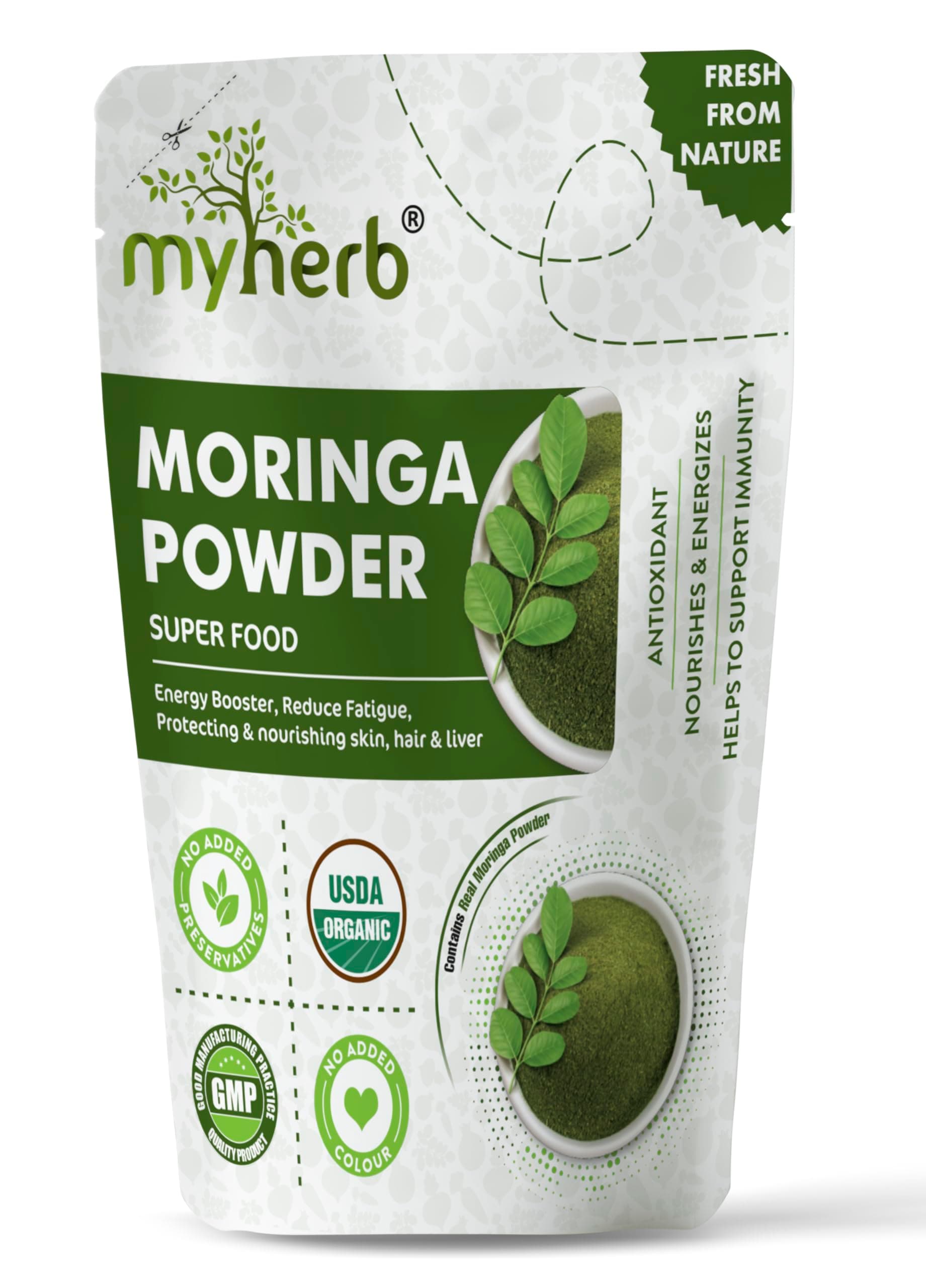 Moringa Powder | 227 gm/0.5 Lbs | Ayurvedic Support For Holistic Wellness | Herbal Supplement | Rich In Antioxidants |Good For Digestion, Energy, Immunity, Weight Loss For Men And Women