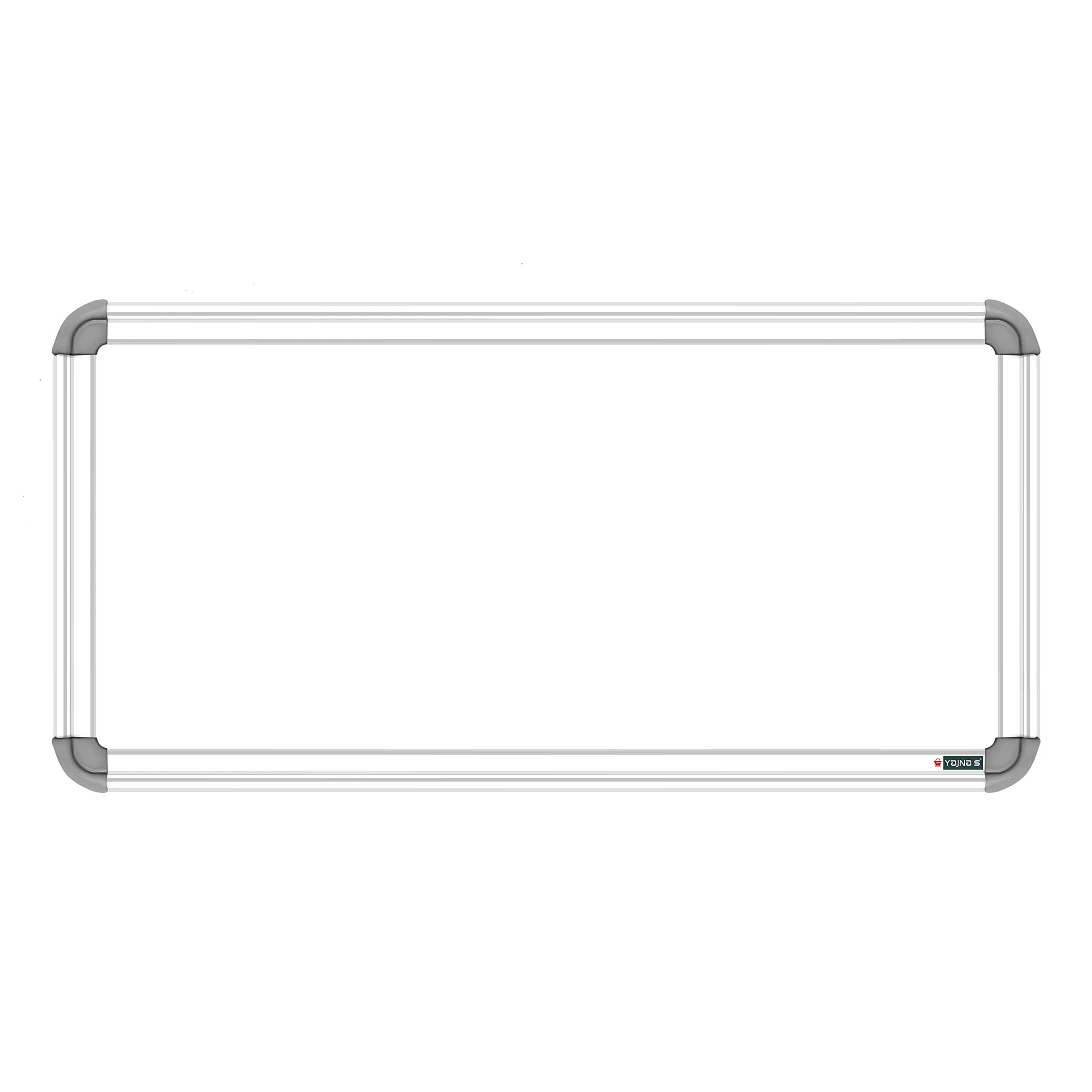 YAJNAS Non Magnetic 2X1 (60CM x 30CM Feet Double Sided White Board and Chalk Board Both Side Writing Boards, one Side White Marker and Reverse Side Chalk Board Surface - Pack of 1