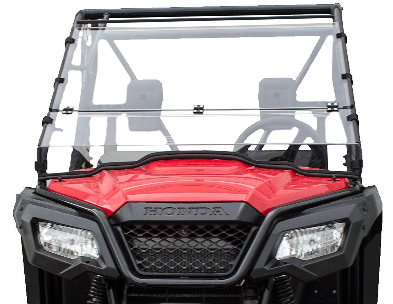 Clearly Tough Honda Pioneer 500 / 520 Windshield - Full Folding - Lexan MR10 | SCRATCH RESISTANT | Made in the USA! | Easy on and off w/ Scratch Resistant Hard Coat