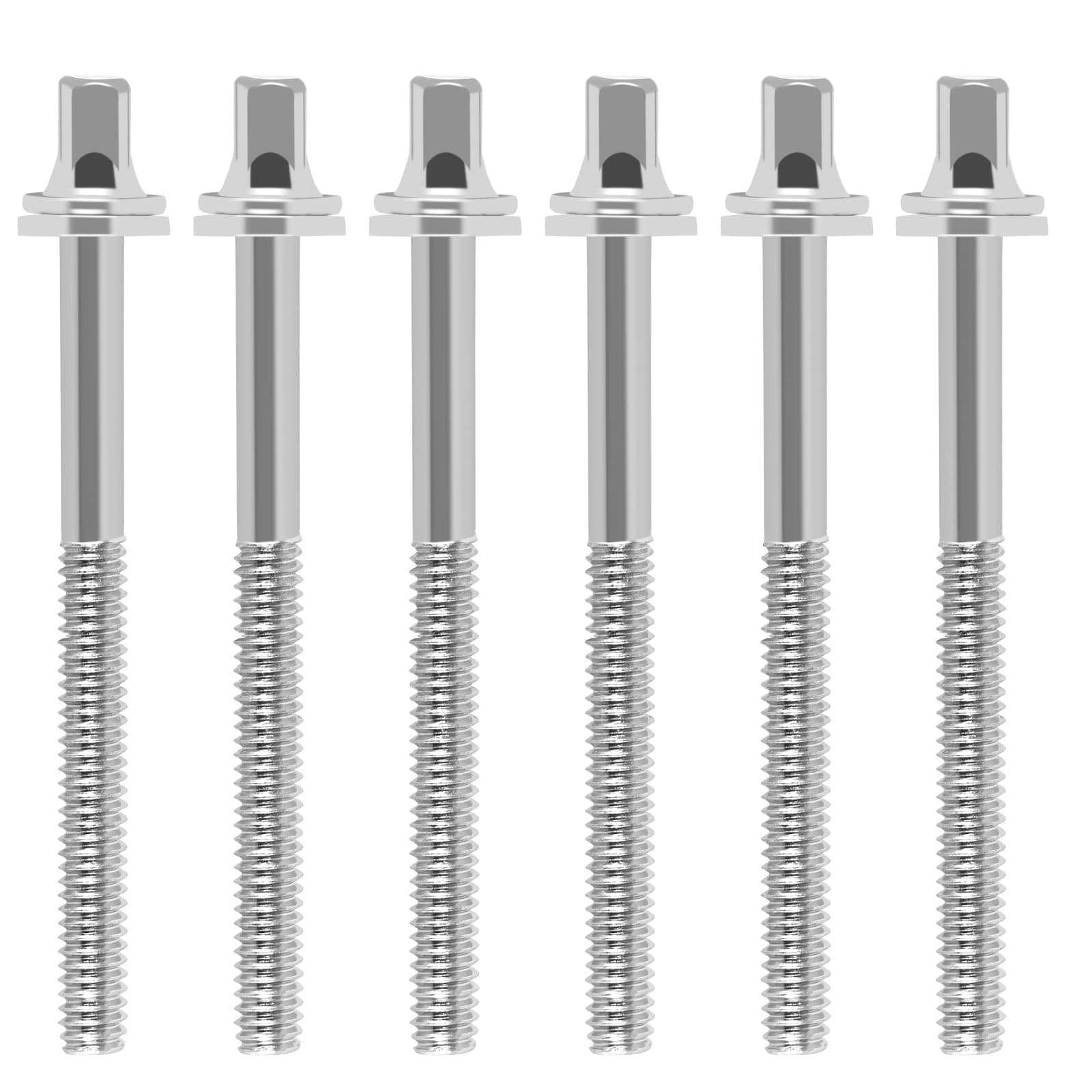 EASTROCK Drum Tension Rods Drum Screw 6 Pack 2 1/2 inch Percussion Replacement Accessory Drum Kit Screws (M5X65 mm)