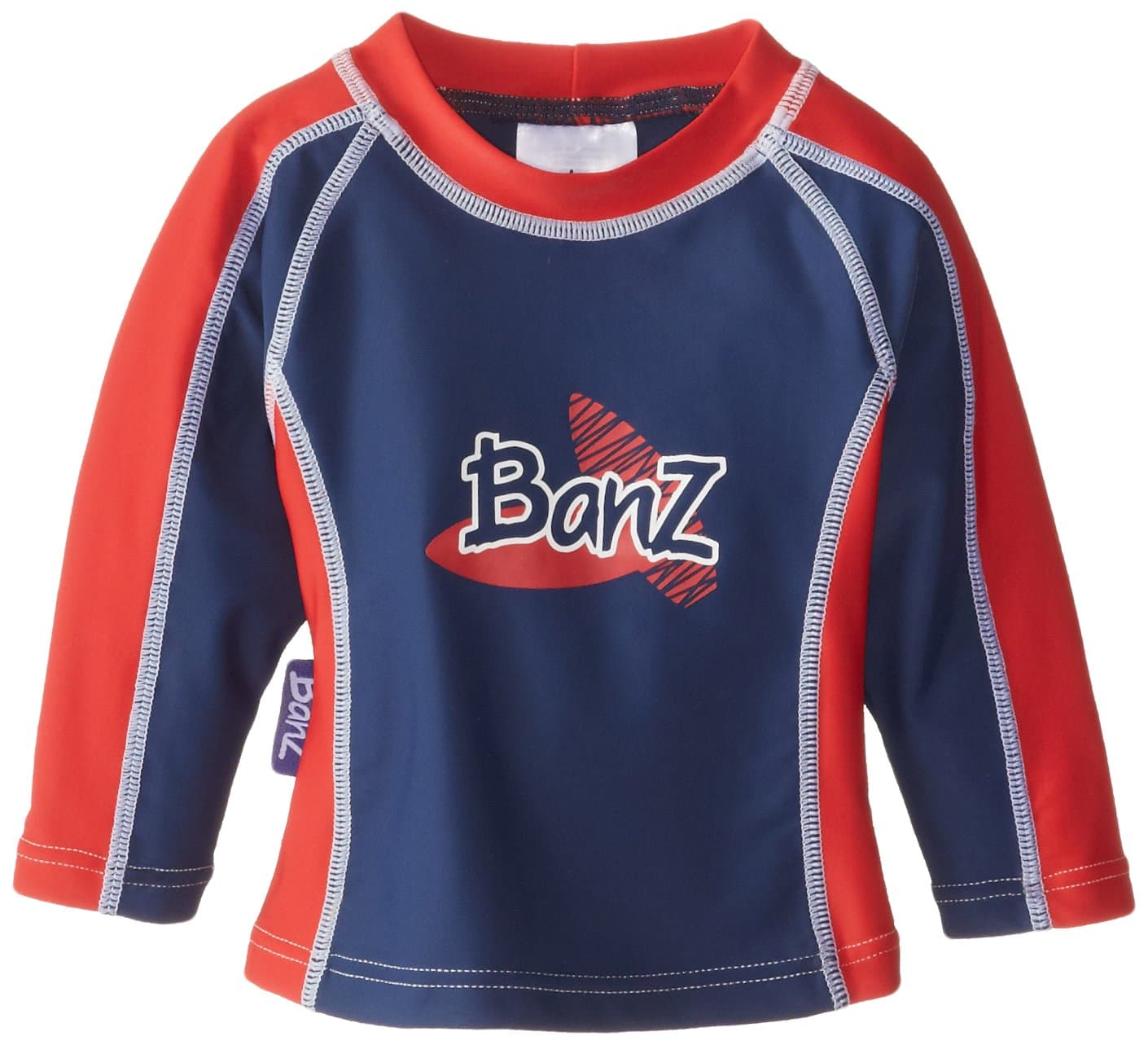 Baby Banz Baby Boys' Boys' Rash Top Long Sleeve Navy Red, Navy/Red, 12 18 Months