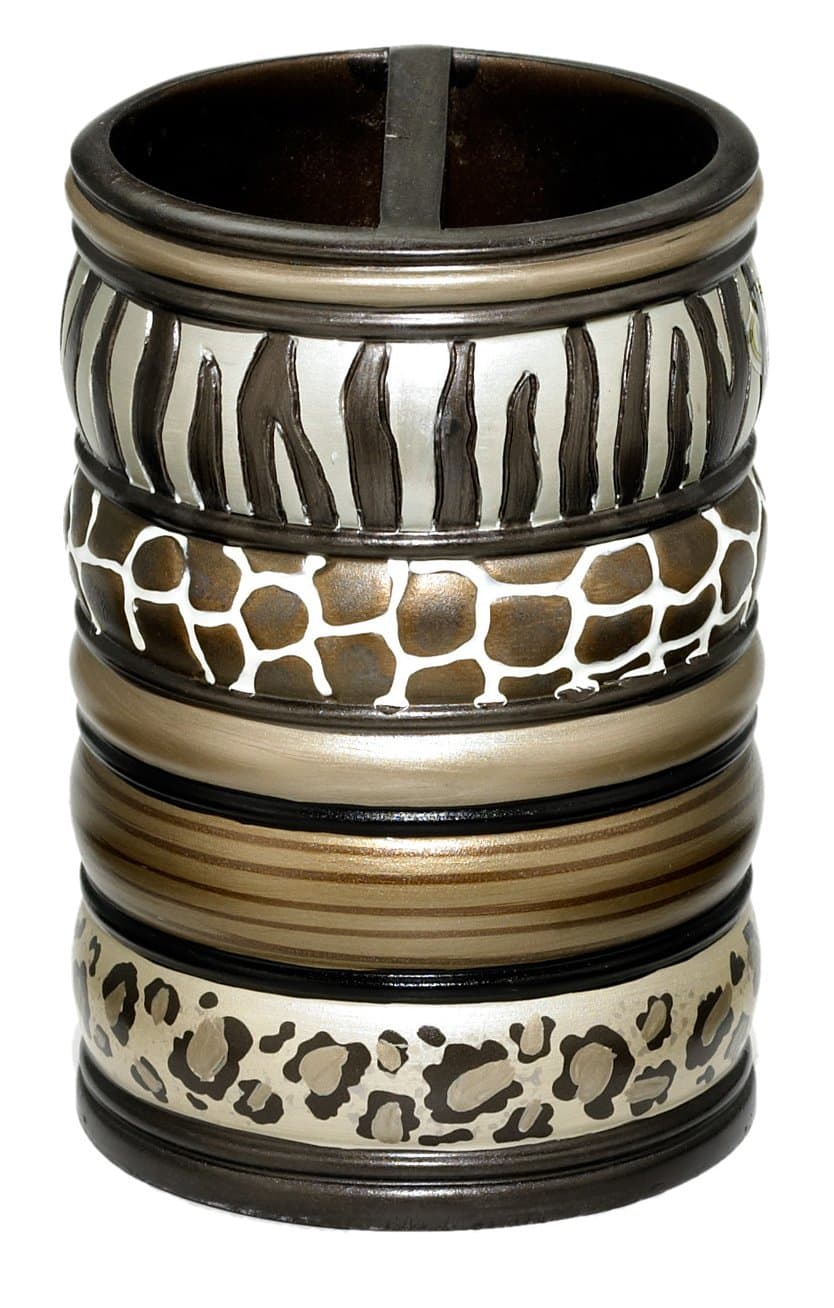 PBP Popular Bath Safari Stripes Bath Collection - Bathroom Tooth Brush Holder