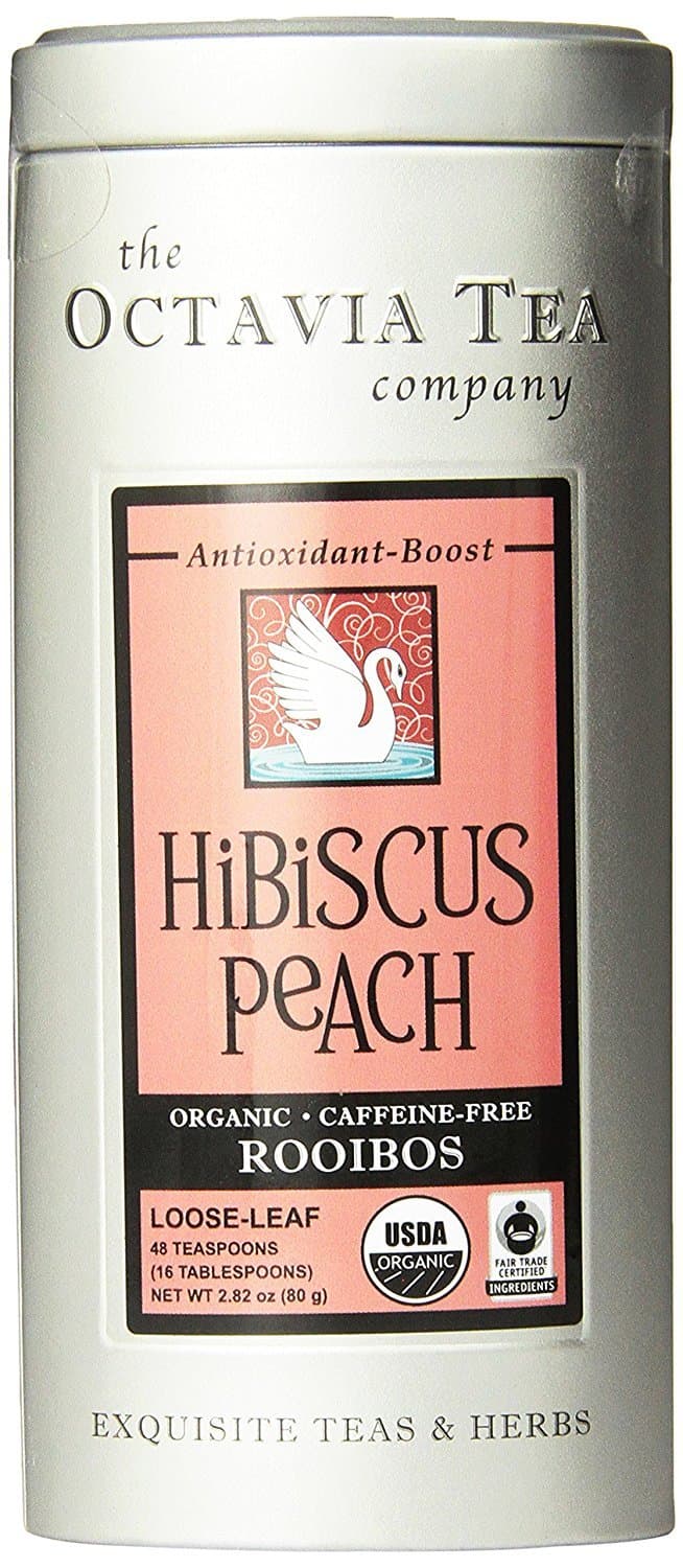 Octavia Tea Hibiscus Peach (Organic, Caffeine-Free, Fair Trade Red Tea), 2.8200-Ounce