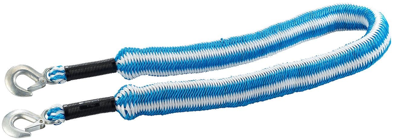 Lescars car accessories: super stretch elastic tow rope, 1.5 m-4 m, 2,800 kg (car tow rope)