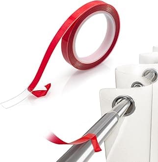 29ft Curtain Ring Glide Tape, Clear Curtain Rod Smooth Curtain Tape Curtain Spacers, Smooth and Silent Curtain Rod Glide Tape for Curtain Rings Drapery Ring Slide Tape, CGTC221