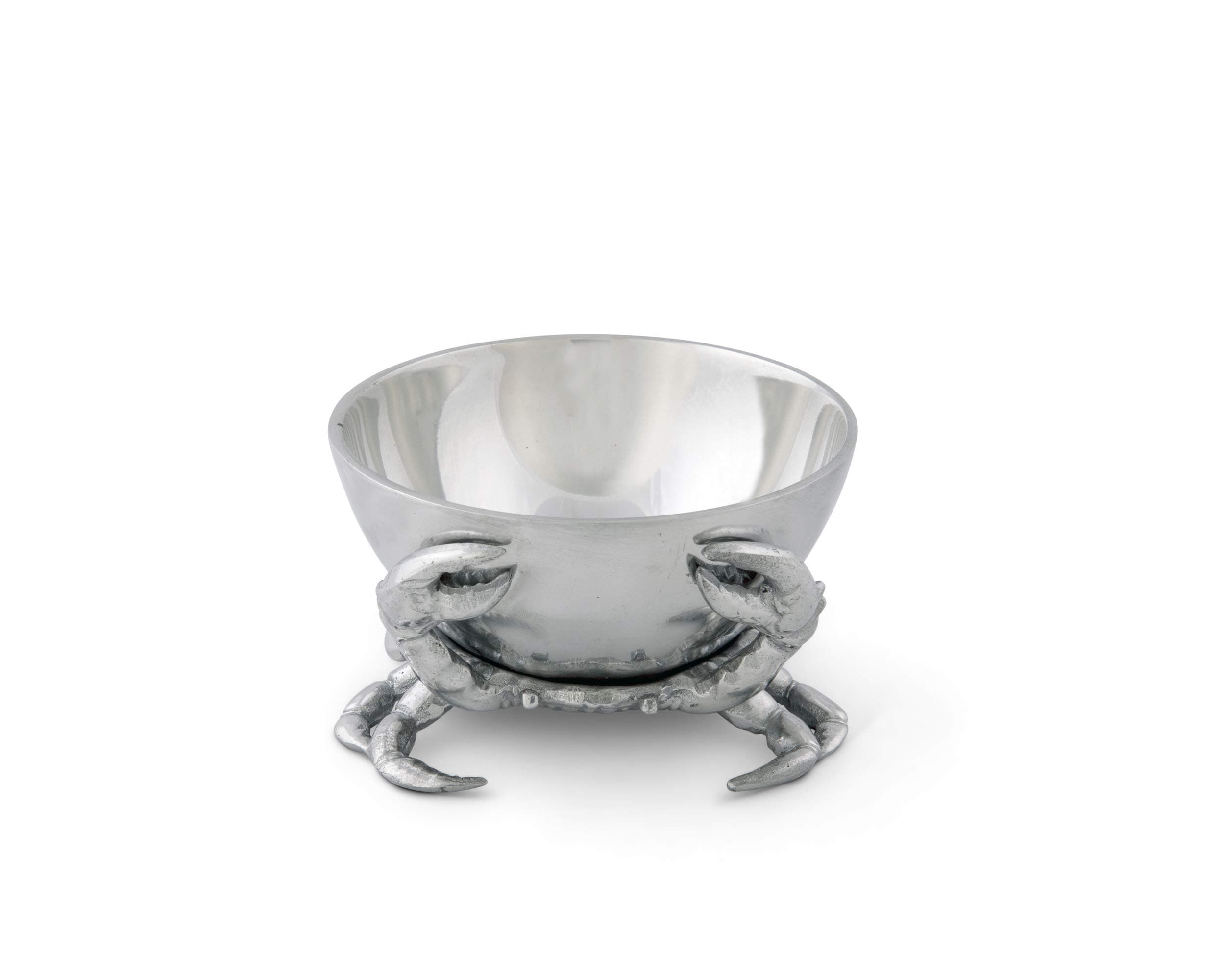 Arthur Court Designs Aluminum Crab Large Snack Dip Sauce Condiment Bowl Diameter: 5.5 inch Tall 4 inch