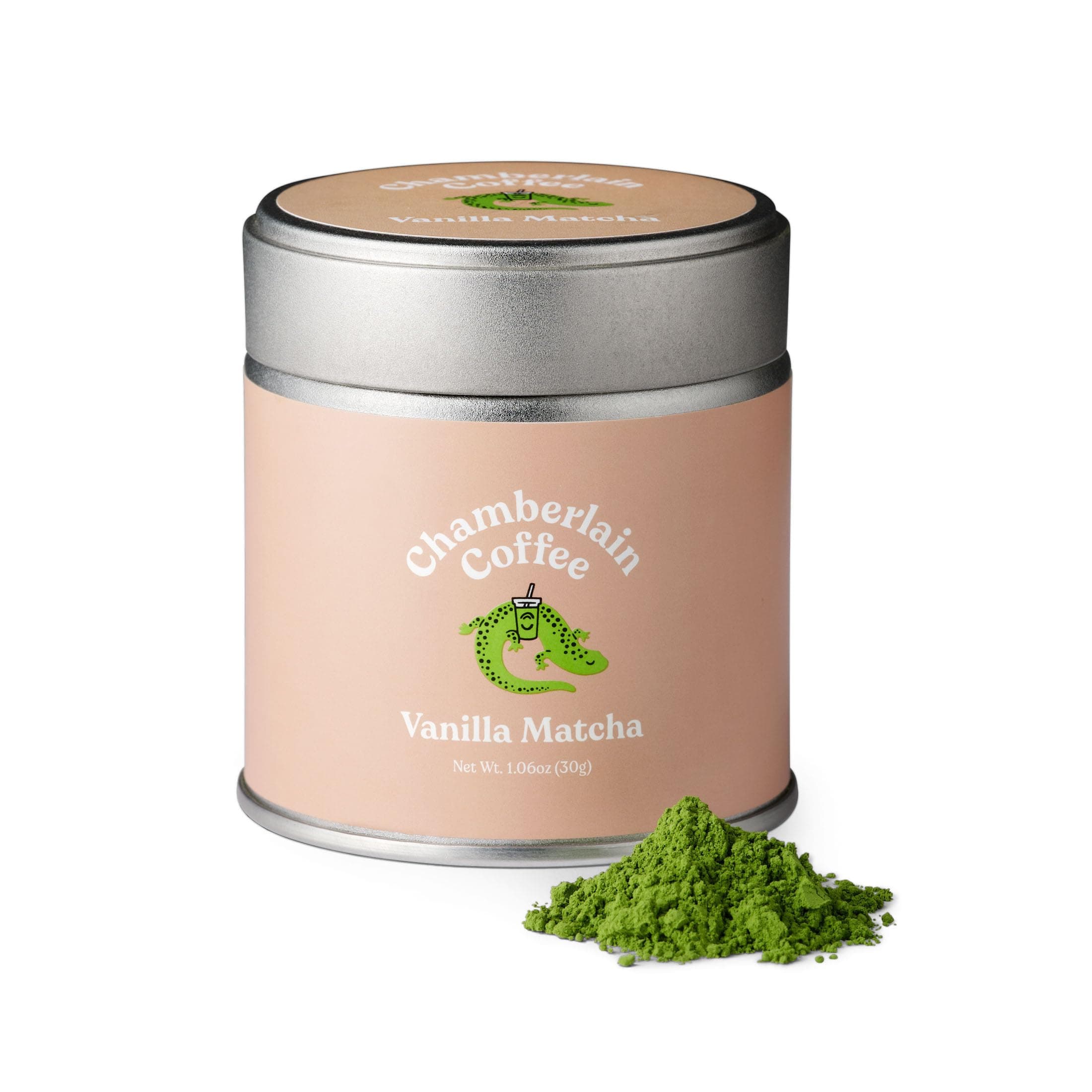 Chamberlain Coffee Vanilla Matcha Powder - Ceremonial Grade Matcha Powder with Madagascar Vanilla, Gluten-Free Flavor for Hot and Iced Drinks, Made with Premium Organic Ingredients - 1.06 Oz